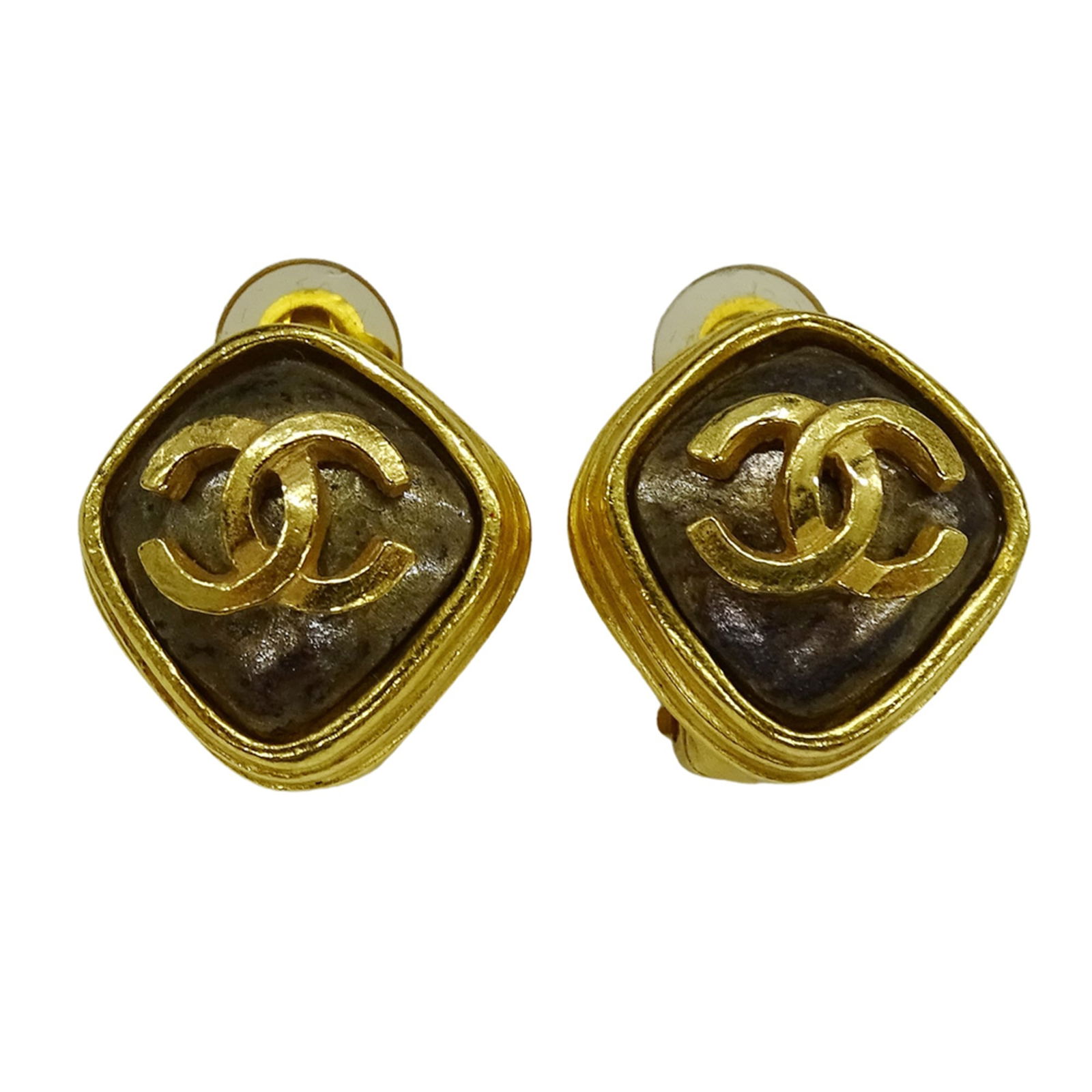 Plating Chanel Clip Earrings Gold (1 of 14)