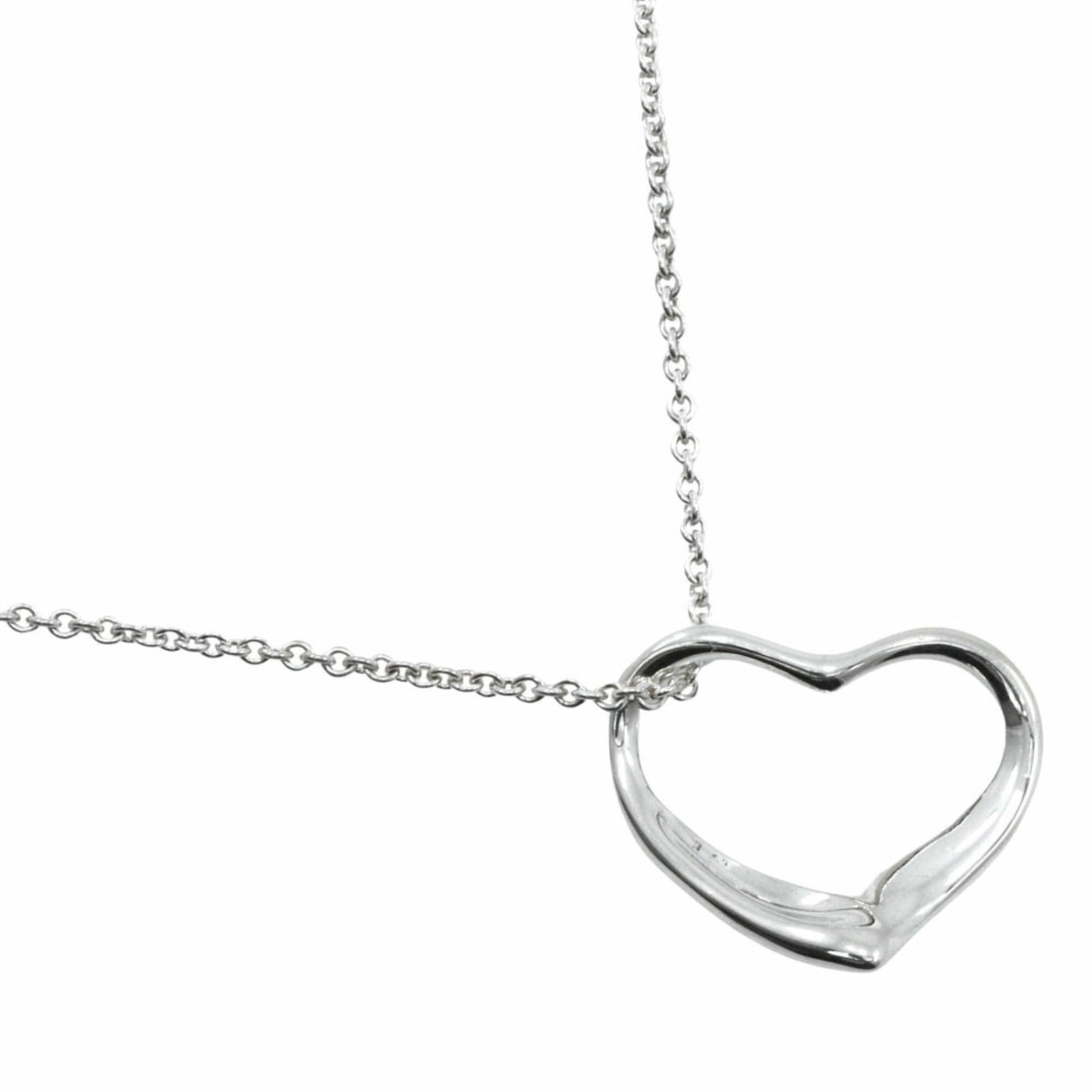 Women's - Tiffany & Co. Elsa Peretti Heart Necklace - 925 Sterling Silver - Approx. 4.8g - Open: Women's - Tiffany & Co. Elsa Peretti Heart Necklace - 925 Sterling Silver - Approx. 4.8g - Open Heart This listing features Women's - Tiffany & Co. Elsa Peretti Heart Necklace - 925 Sterling Silver -