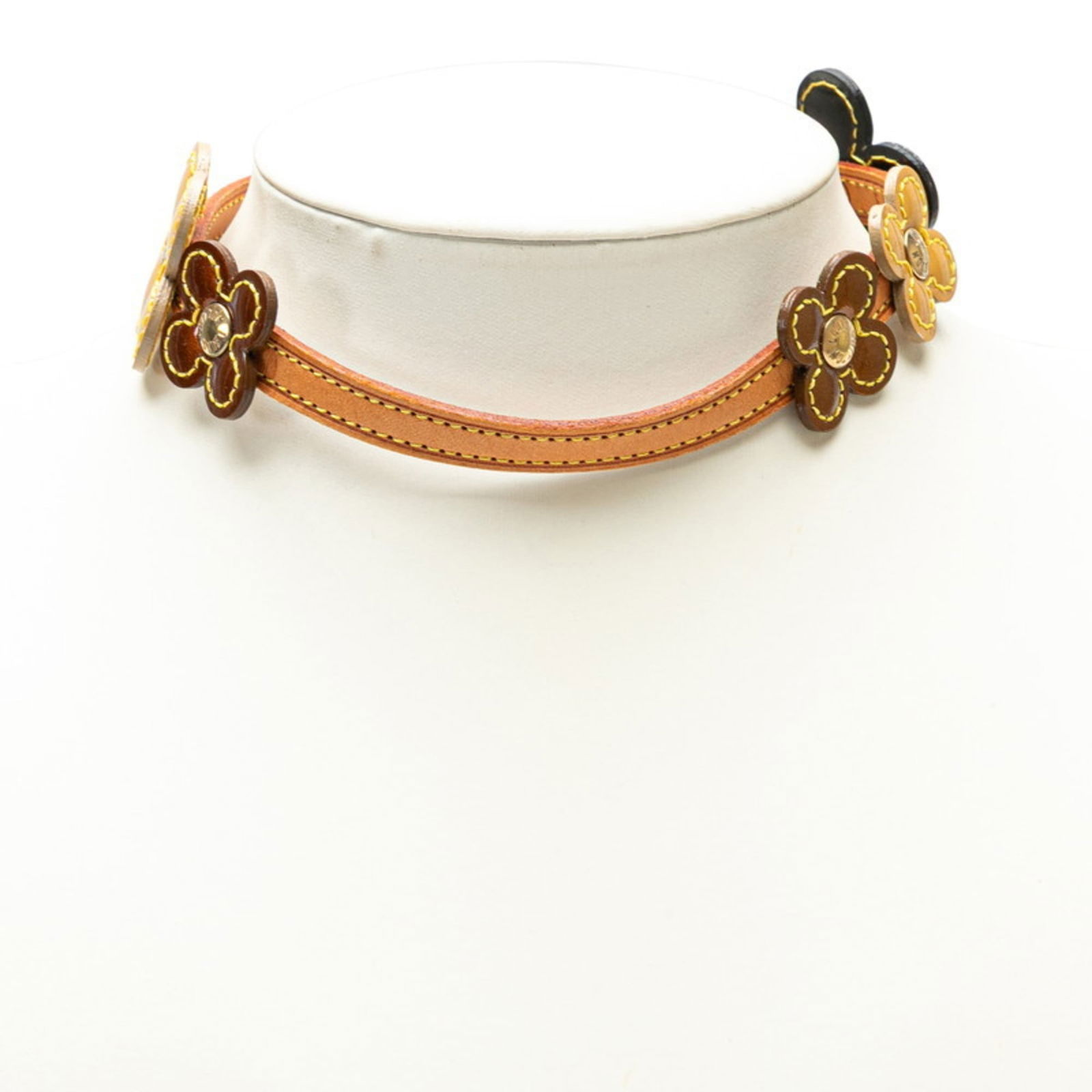 Women's LOUIS VUITTON - Louis Vuitton Flower Lexington Choker M92252 Black - Yellow - Bronze (1 of 7)