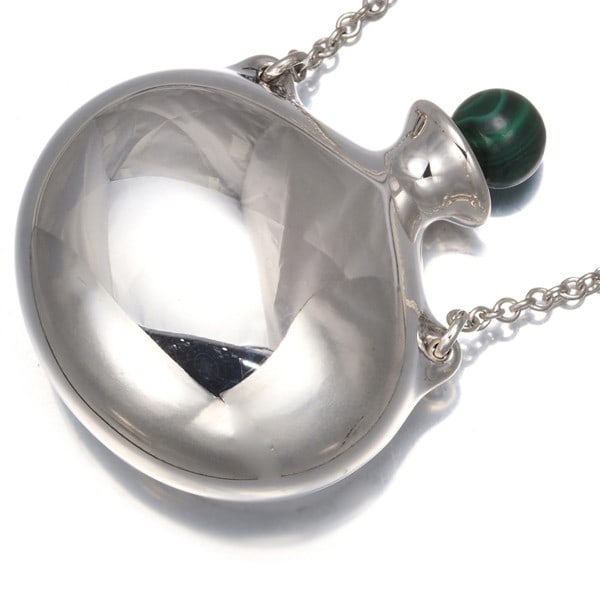 925 Tiffany&Co. Necklace Malachite Round Bottle Silver (1 of 5)