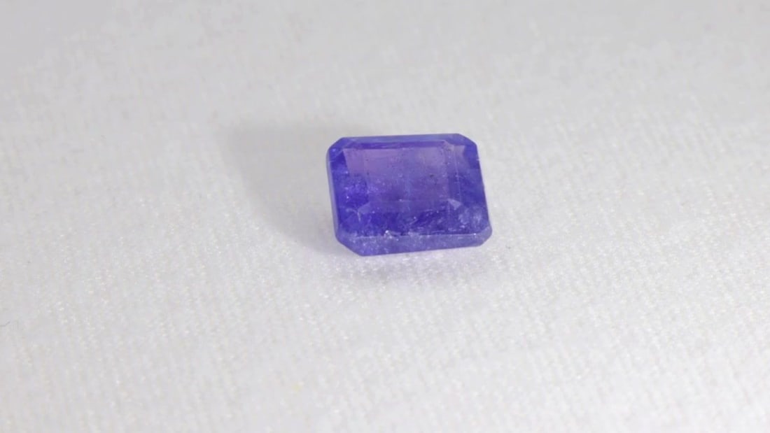 Loose Tanzanite Gemstone - IGI Square 3.56ct Blue MI (1 of 1)