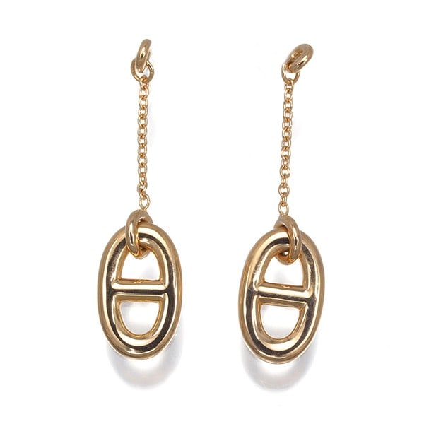 Gold Hermes Earrings Chaine D'Ancre 18K 750 Rose (1 of 5)