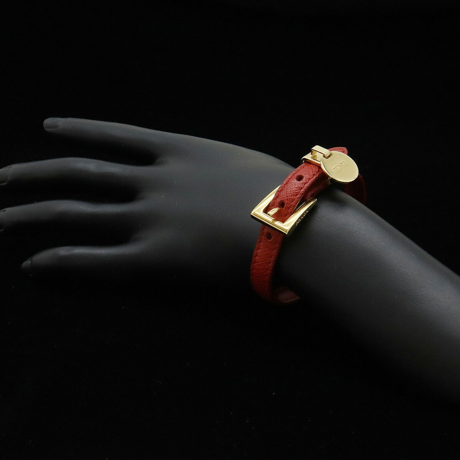 Leather Prada Charm Bracelet - 7