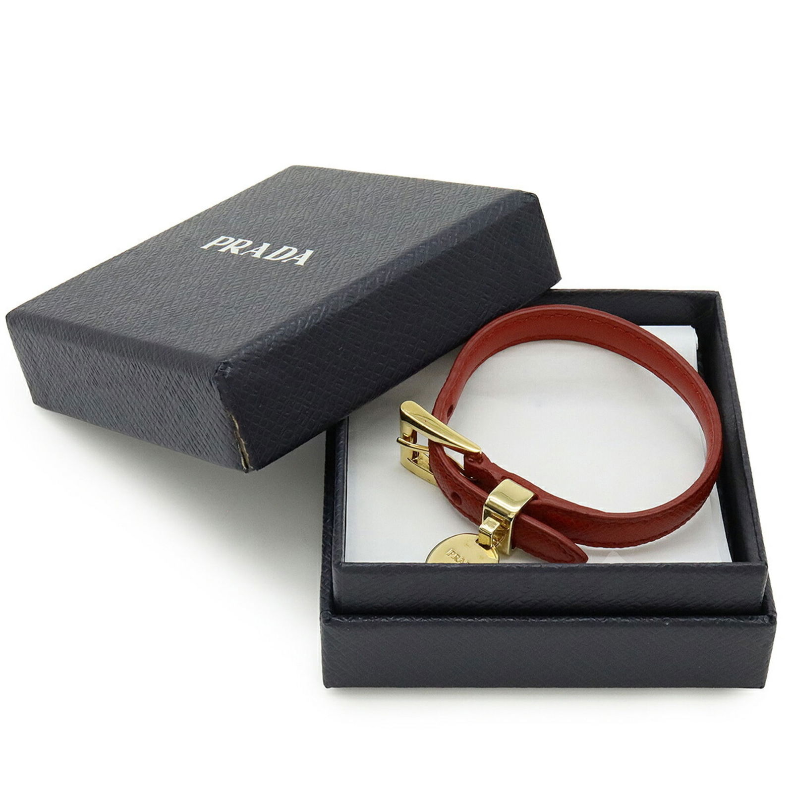 Leather Prada Charm Bracelet - 8