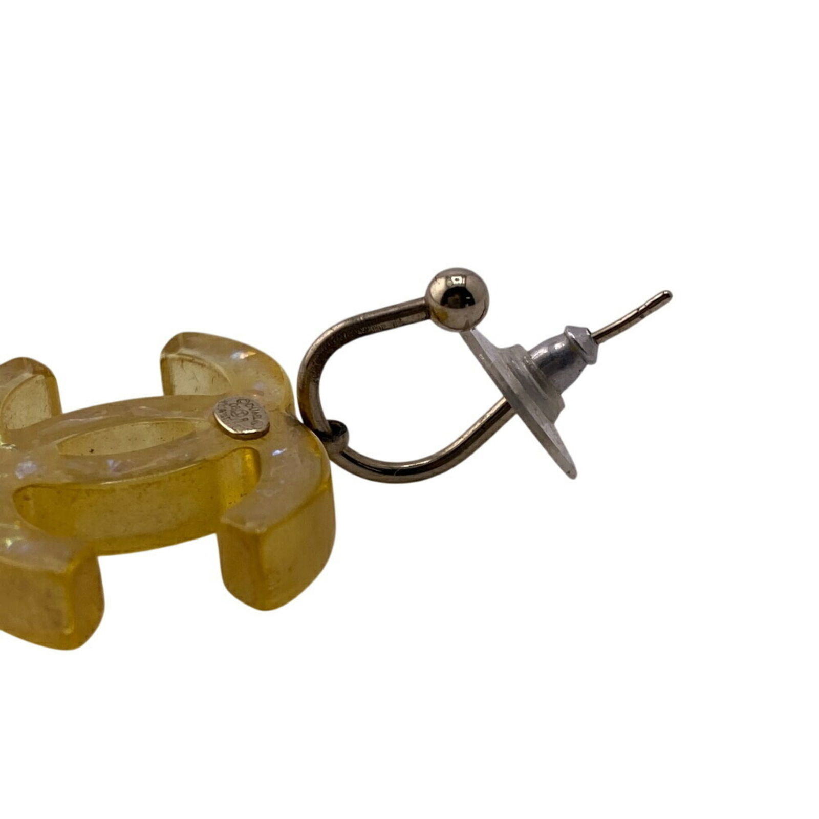 Plastic Chanel Drop Earrings - 4