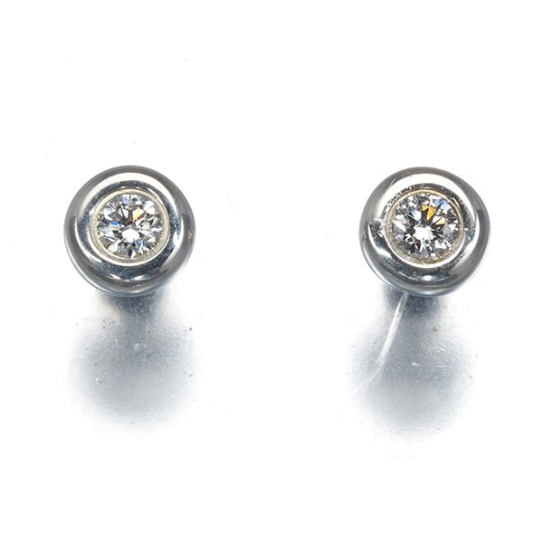 925 Tiffany&Co. Earrings Diamond 0.05Ct/ 0.05Ct By The Yard Silver (1 of 5)