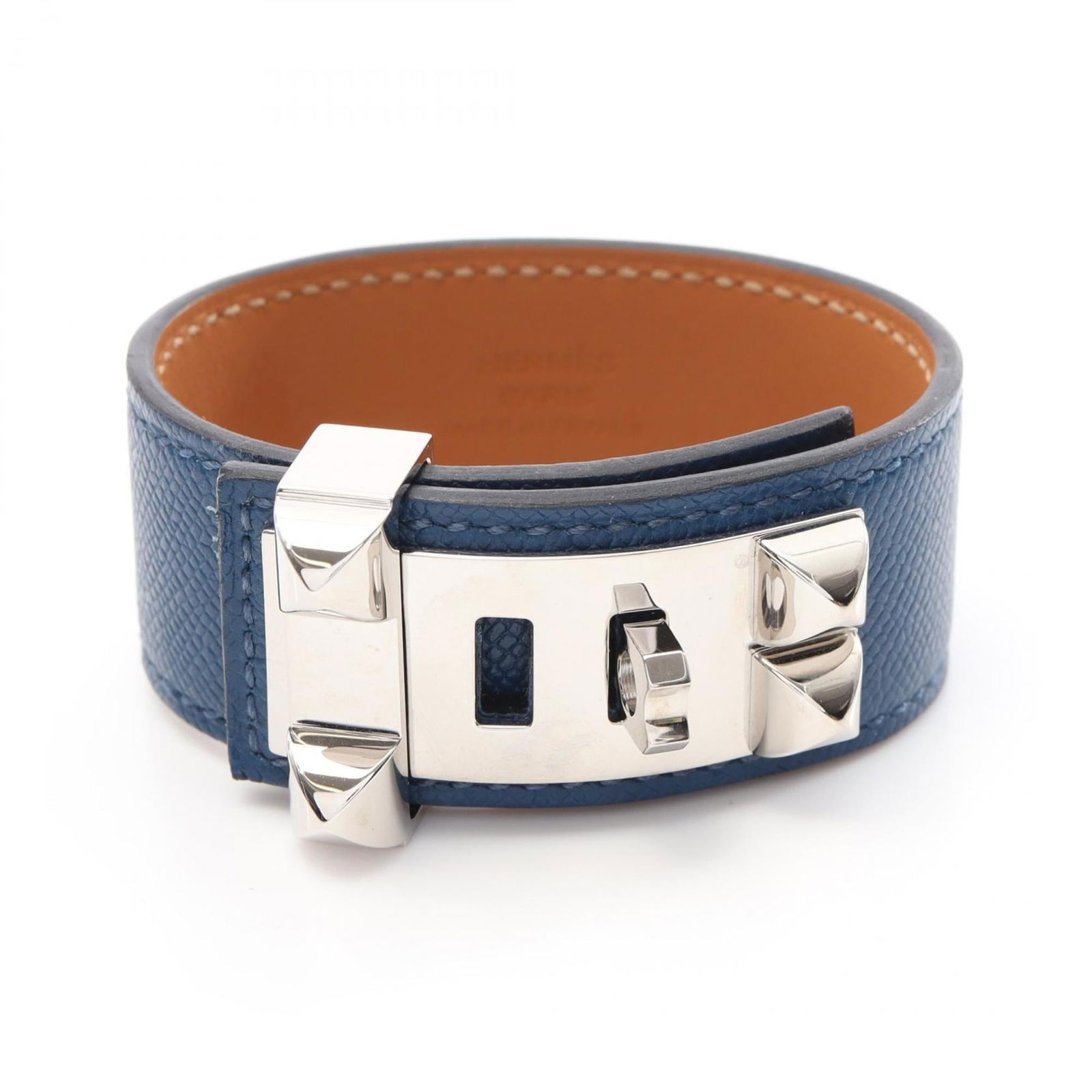 Stainless Steel - Hermes Charm Bracelet Leather: Stainless Steel - Hermes Charm Bracelet Leather This listing features Stainless Steel - Hermes Charm Bracelet Leather. Item specifics are provided below. Item Specifics: Brand: Hermes Type: Charm Brac
