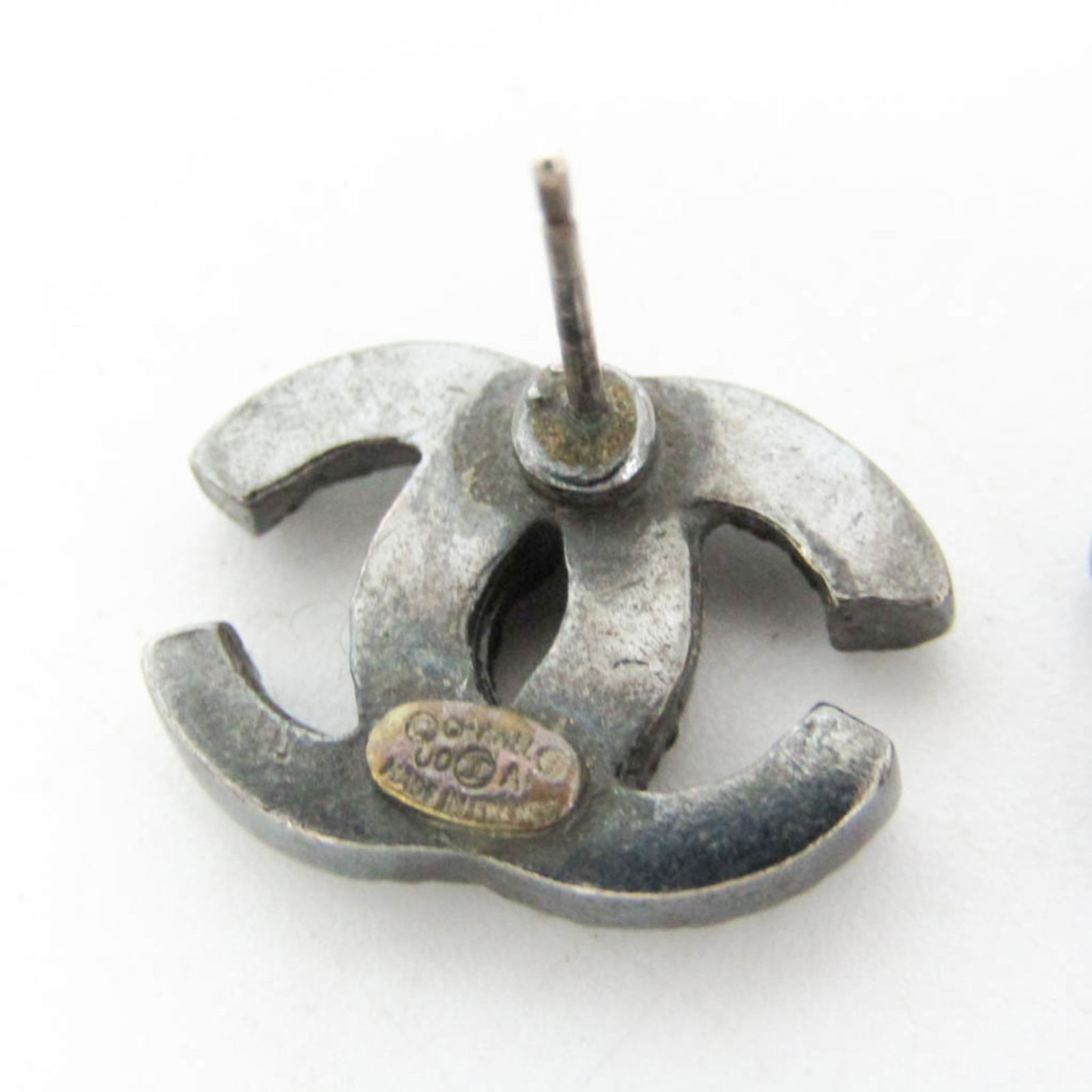 Metal Chanel Stud Earrings - 10