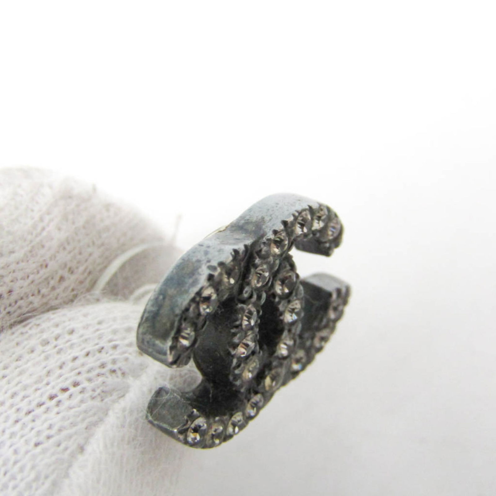 Metal Chanel Stud Earrings - 5