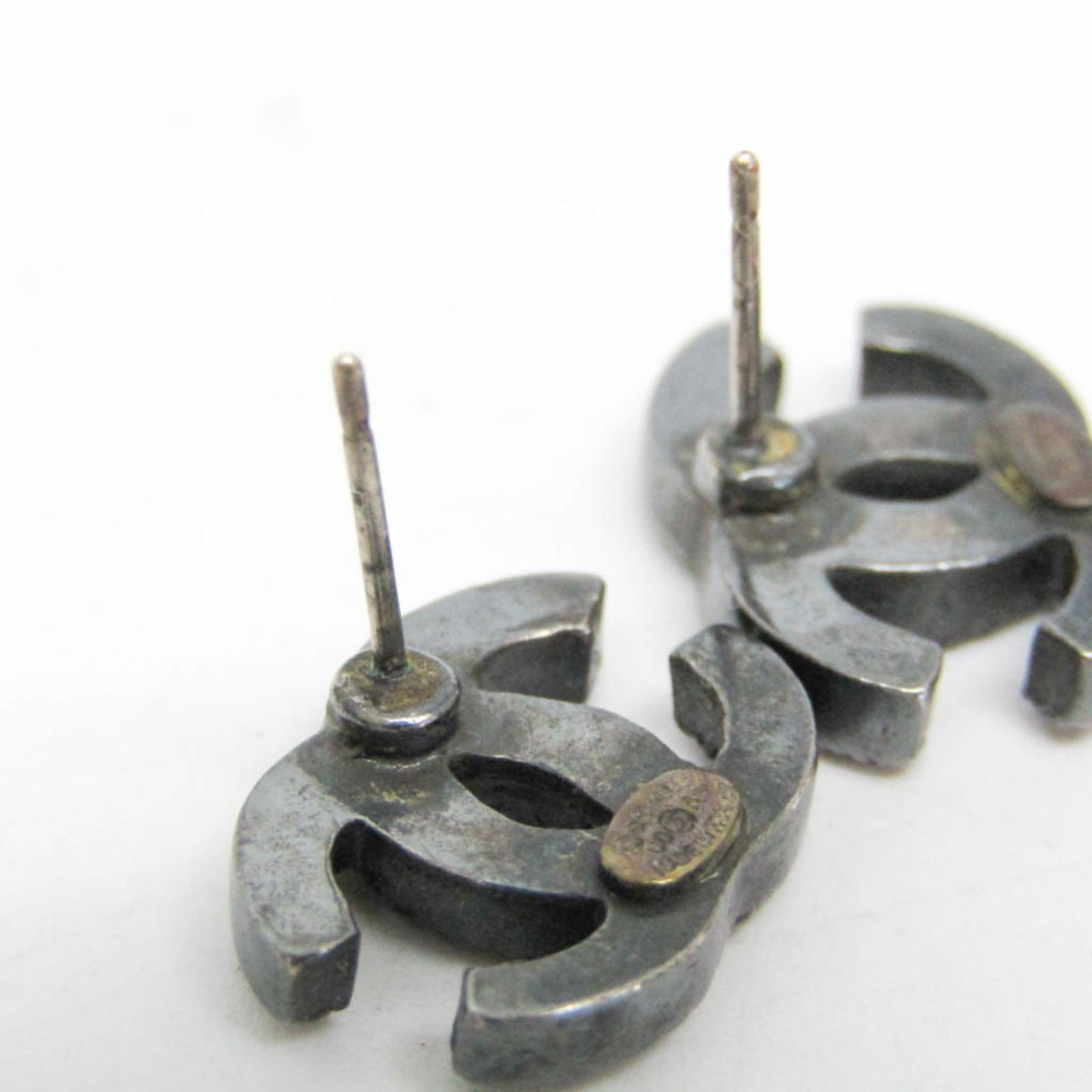 Metal Chanel Stud Earrings - 9