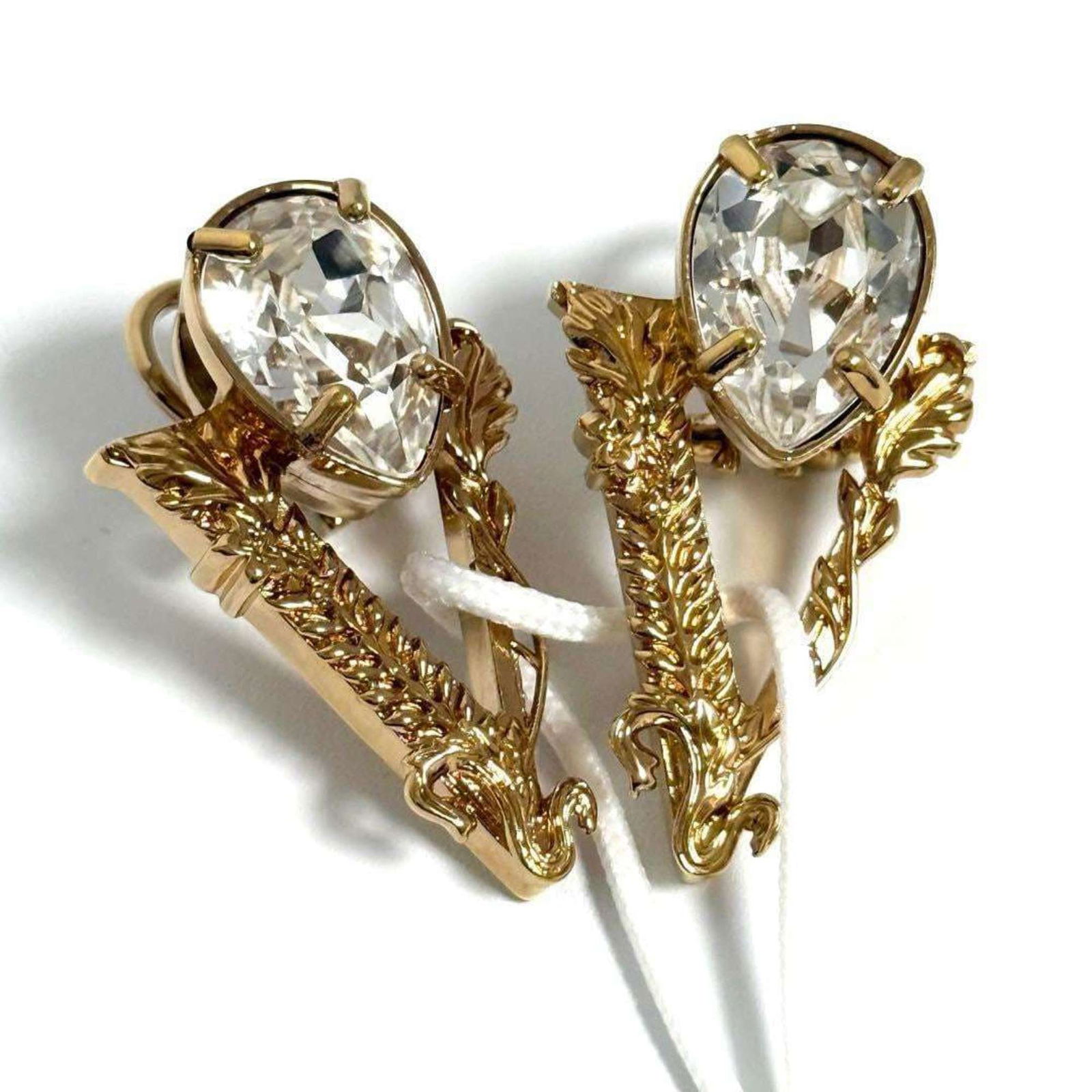 Rhinestone - Versace Stud Earrings Metal (1 of 10)