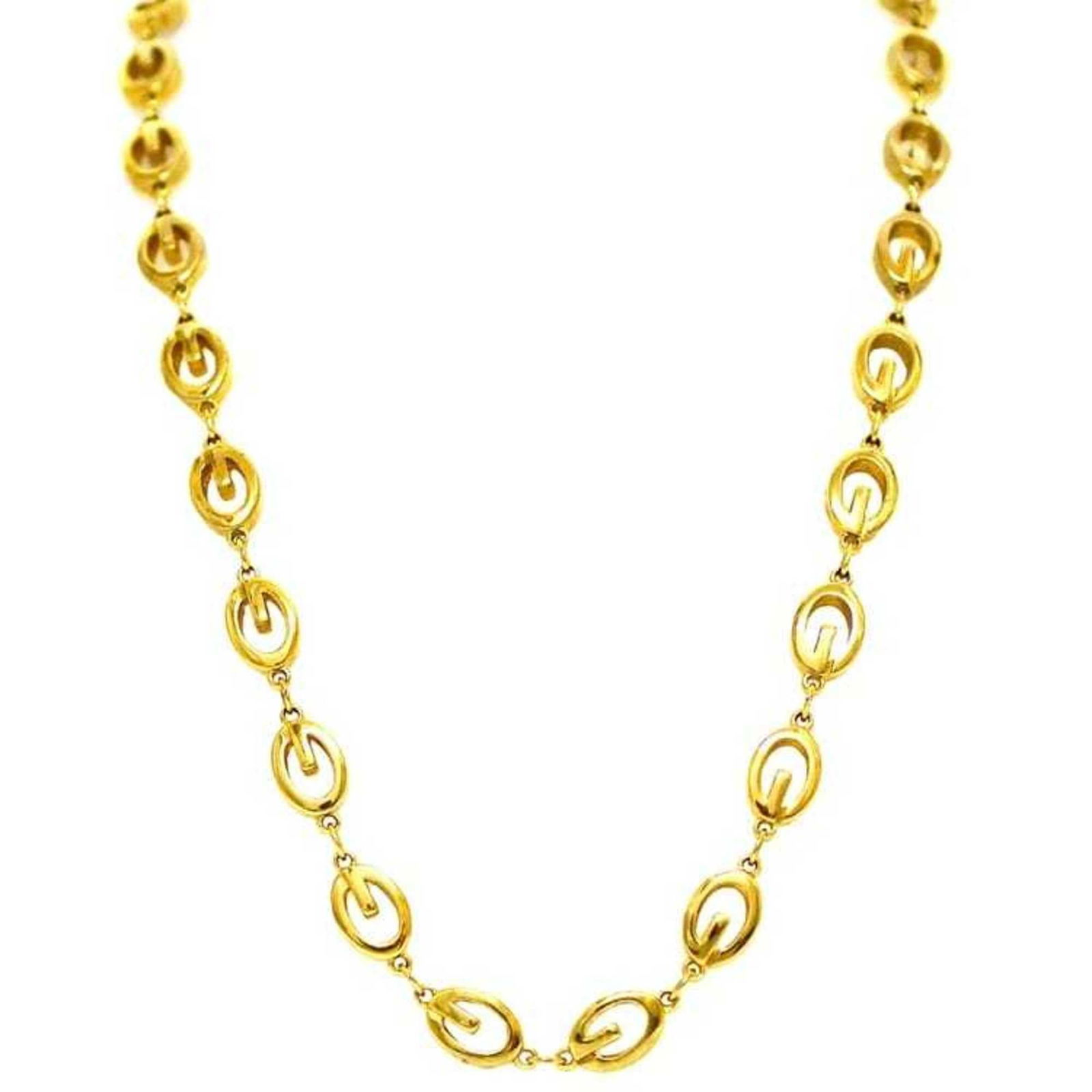 Retro Givenchy Long Necklace ec-23367 Gold Metal GIVENCHY G Women's (1 of 11)