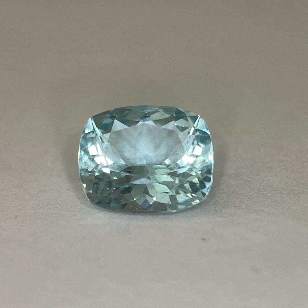 Loose Aquamarine Gemstone - Cushion 3.19ct Blue SI (1 of 1)