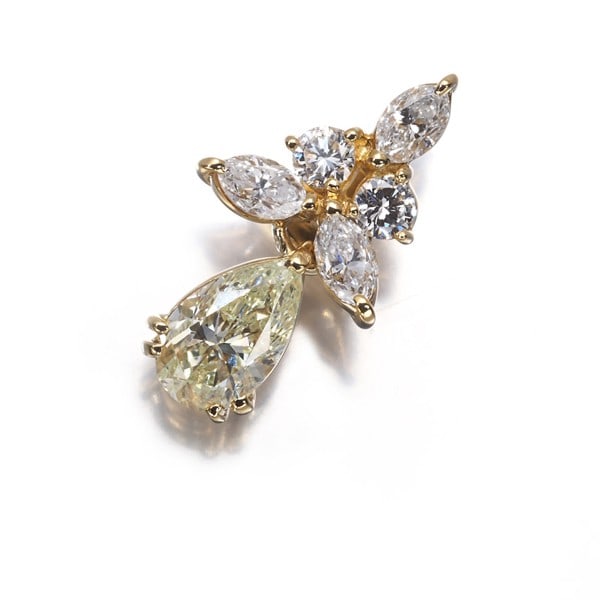 Yg Southern Cross Pendant Diamond Pear-Shaped Marquise-Cut 18K (1 of 4)