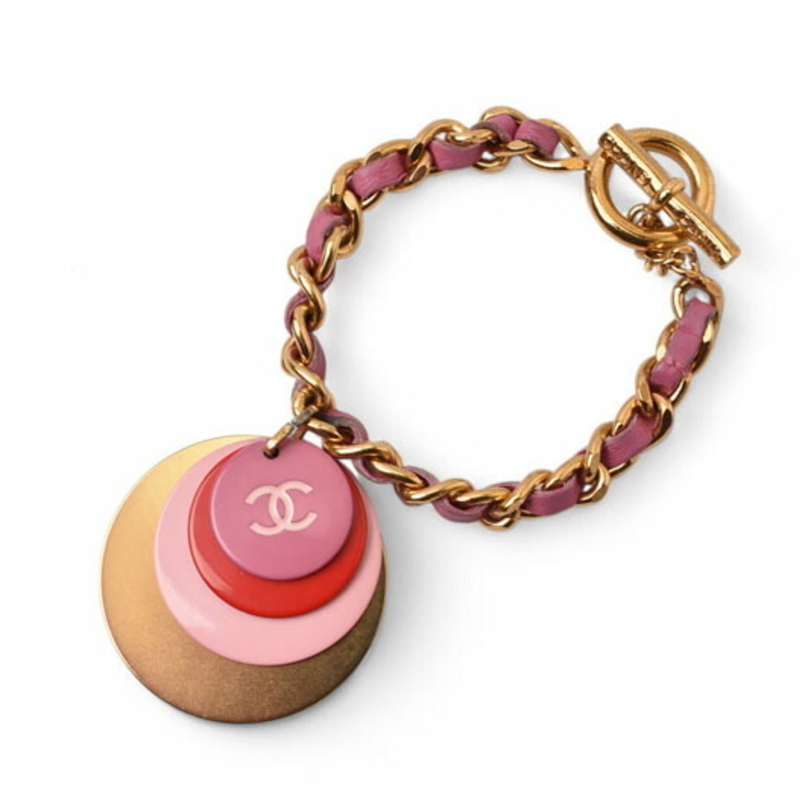 Plastic - Chanel Bangle Gold Plating: Plastic - Chanel Bangle Gold Plating This listing features Plastic - Chanel Bangle Gold Plating. Item specifics are provided below. Item Specifics: Brand: Chanel Type: Bangle Gender: Women Material: