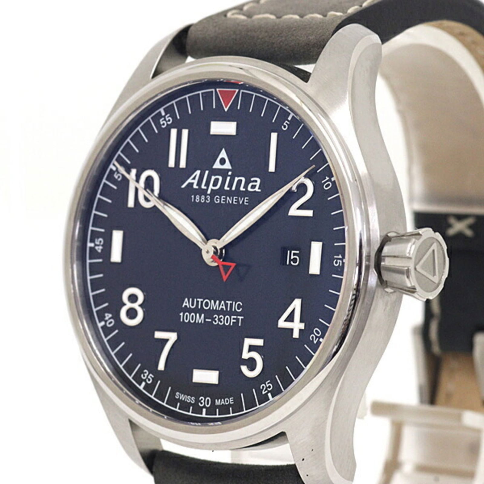 Wristwatch Alpina: Wristwatch Alpina This listing features Wristwatch Alpina. Item specifics are provided below. Item Specifics: Brand: Alpina Type: Wristwatch Gender: Men Display: Analog Material (Case): Stainless