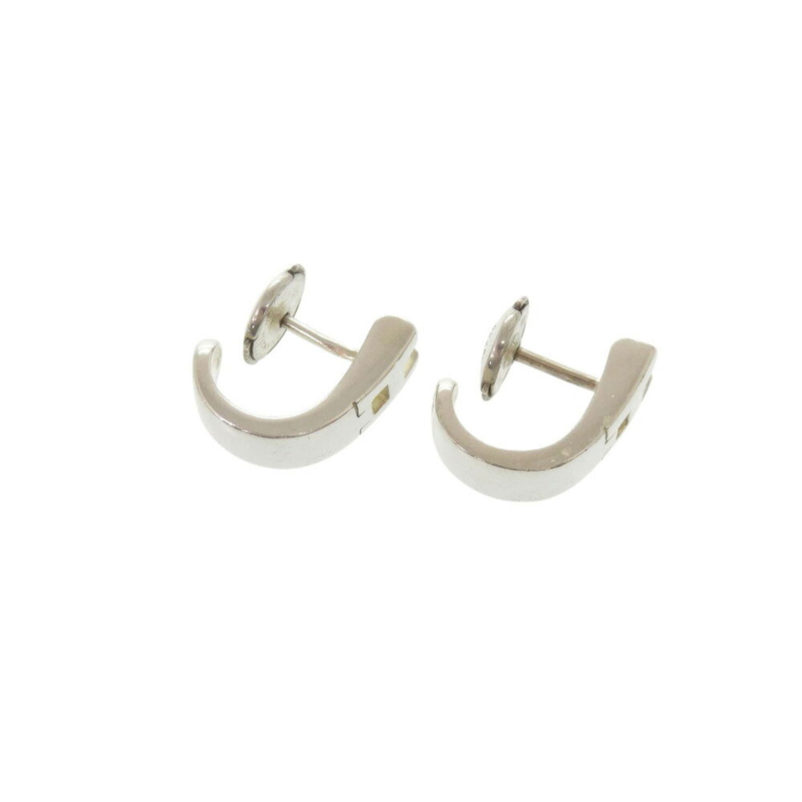 925 Hermes Stud Earrings Silver - 5