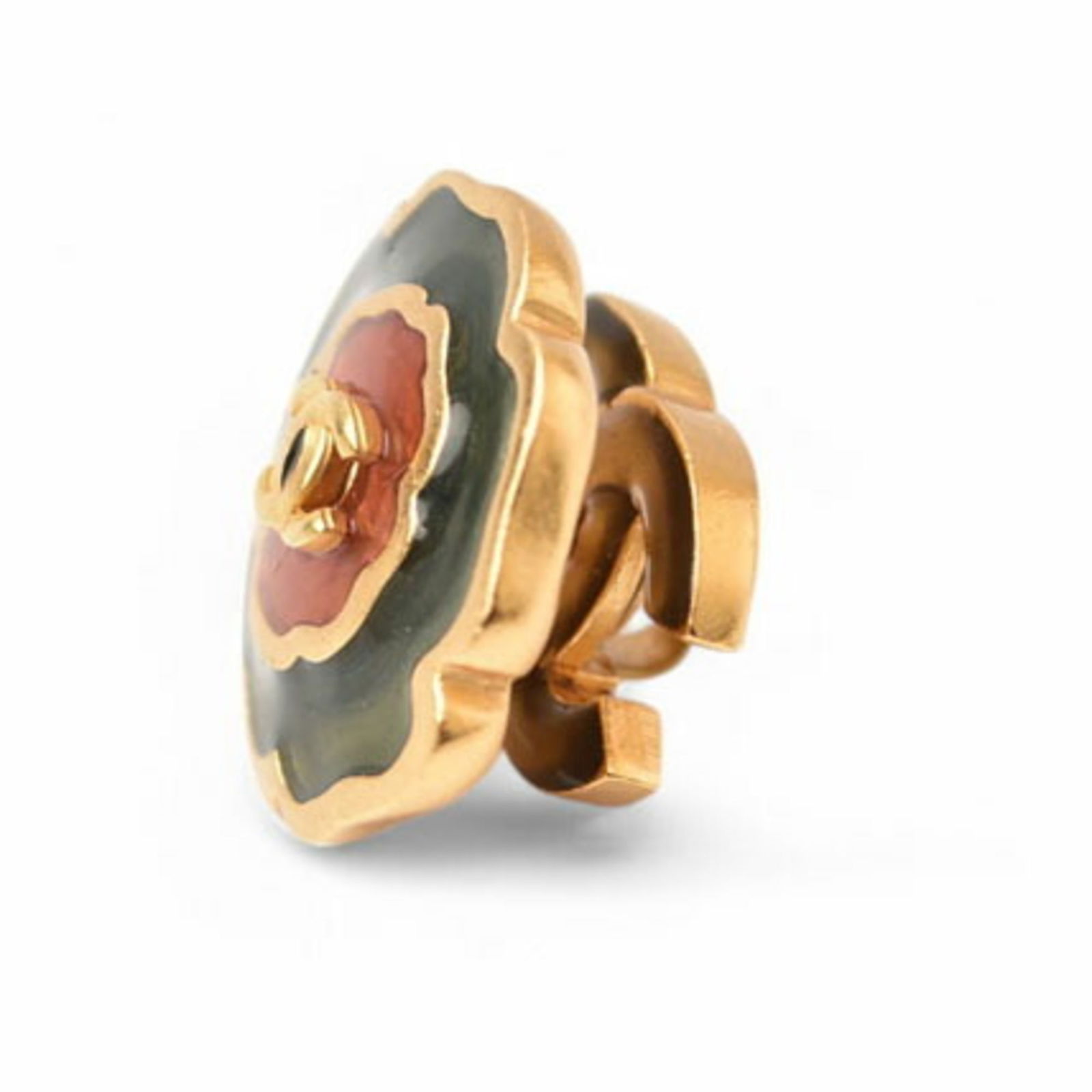 Plating Chanel Stud Earrings Gold - 3