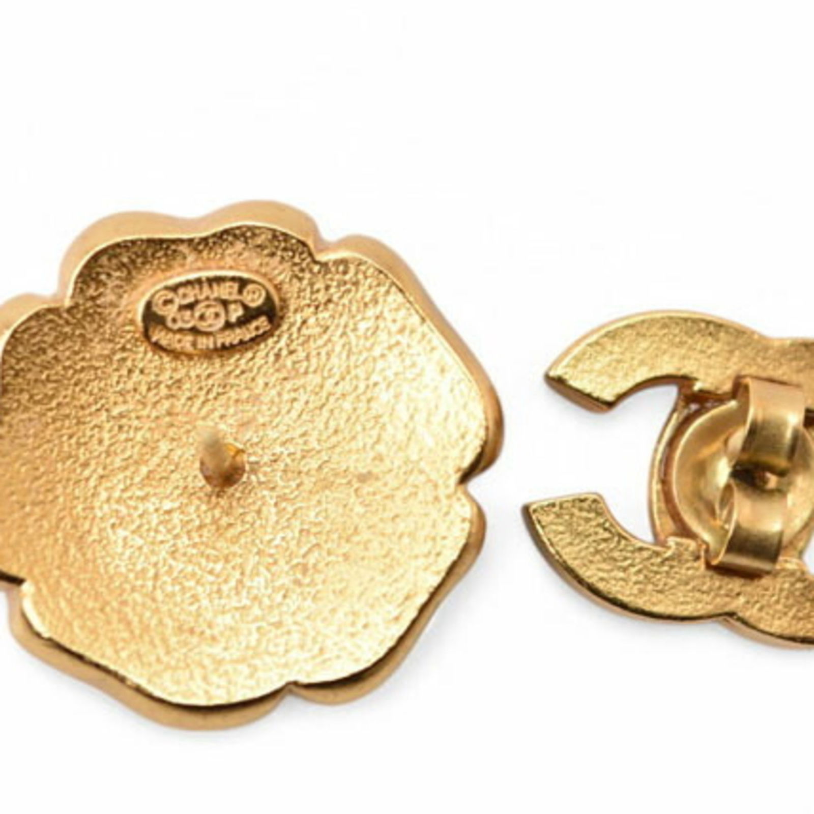 Plating Chanel Stud Earrings Gold - 4