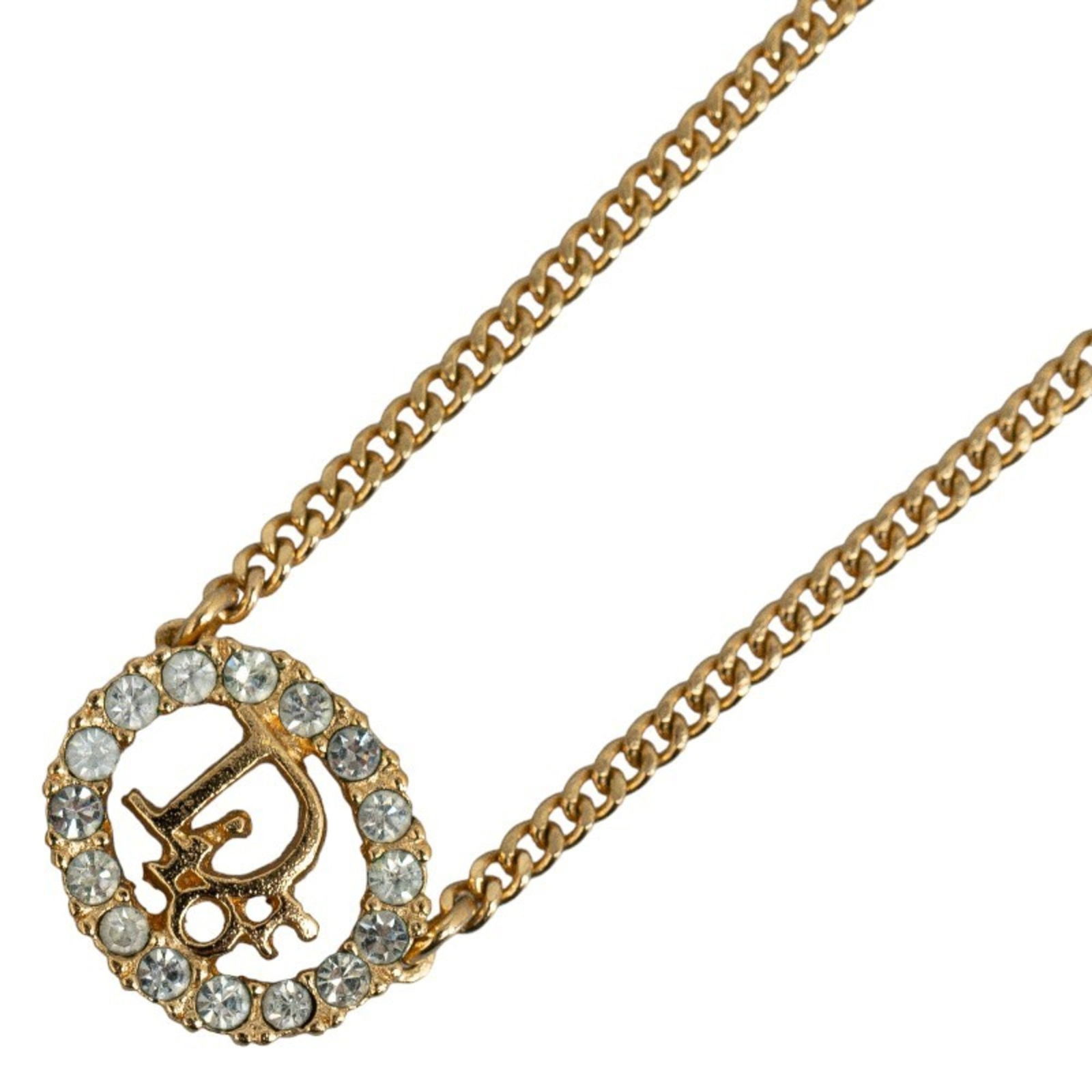 Women's Christian Dior Rhinestone Necklace Gold Plated: Women's Christian Dior Rhinestone Necklace Gold Plated This listing features Women's Christian Dior Rhinestone Necklace Gold Plated. Item specifics are provided below. Item Specifics: Brand: