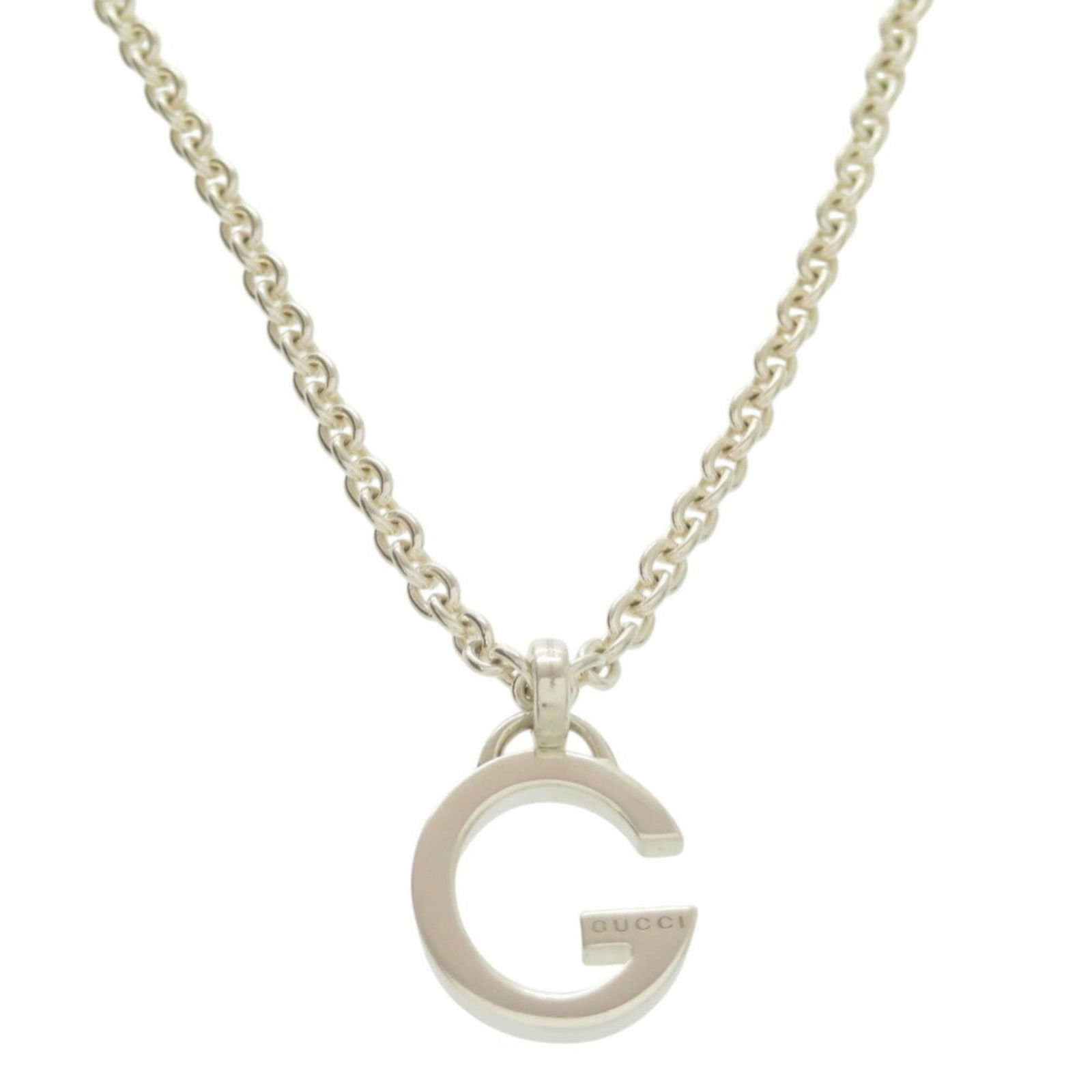 GUCCI G Silver 925 Necklace 0372 - 2