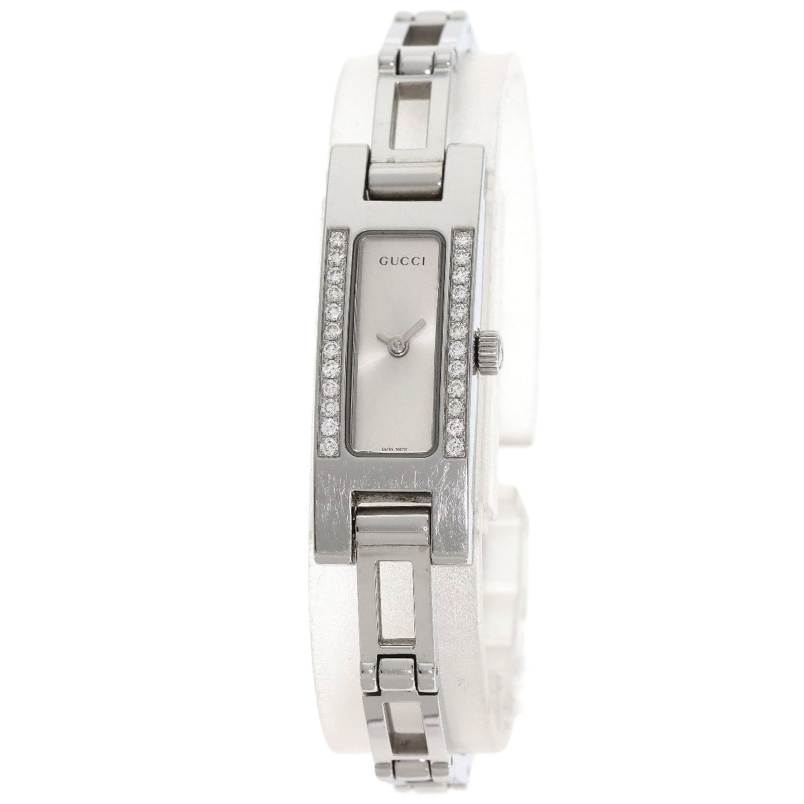 Wristwatch Gucci: Wristwatch Gucci This listing features Wristwatch Gucci. Item specifics are provided below. Item Specifics: Brand: Gucci Type: Wristwatch Gender: Women Material (Case): Stainless Steel Material (Band)