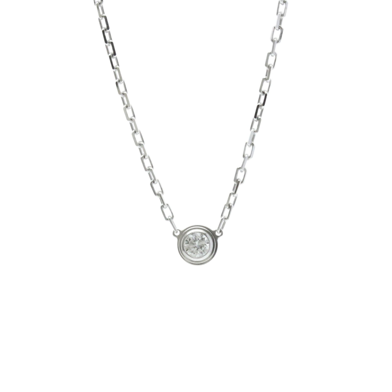 Women Fashion Pendant Necklace (Silver) - Cartier D'Amour Necklace SM White Gold (18K) Diamond Men (1 of 13)