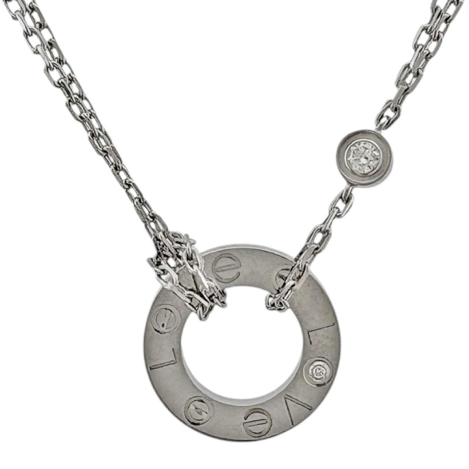 Pre-owned - Cartier Love Circle Necklace - 18k Gold with Diamonds - Women's: Pre-owned - Cartier Love Circle Necklace - 18k Gold with Diamonds - Women's This listing features Pre-owned - Cartier Love Circle Necklace - 18k Gold with Diamonds - Women's. Item specifics are