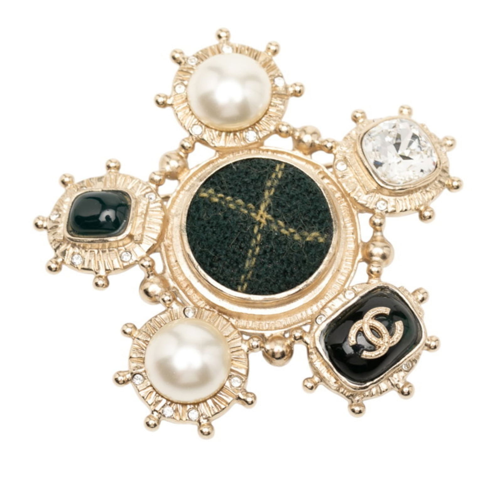 Rhinestone Chanel Brooch: Rhinestone Chanel Brooch This listing features Rhinestone Chanel Brooch. Item specifics are provided below. Item Specifics: Brand: Chanel Type: Brooch Gender: Women Material: Rhinestone Color: