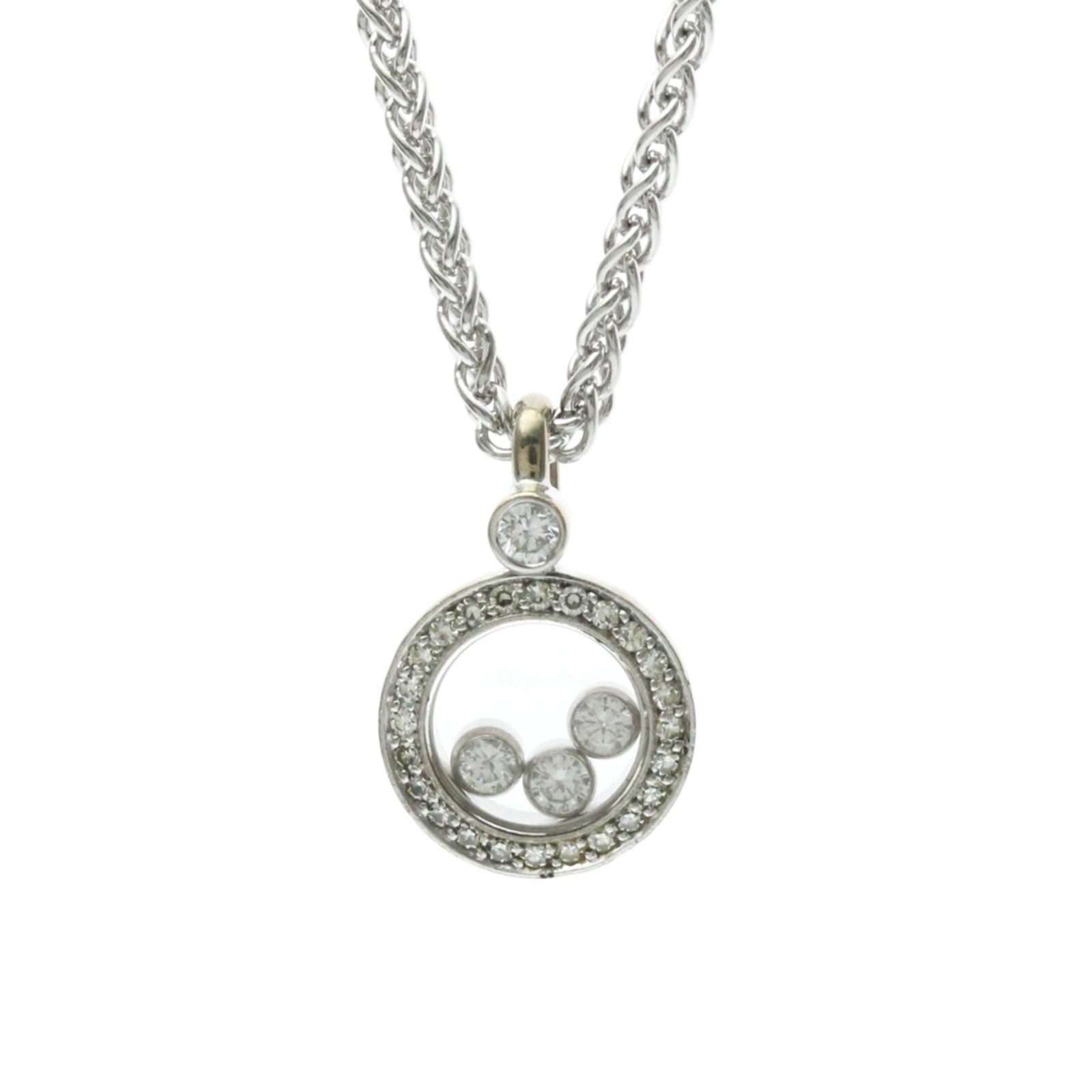 Women Fashion Pendant Necklace (Silver) - Chopard Happy Diamond Necklace 79/ 3957 White Gold (18K): Women Fashion Pendant Necklace (Silver) - Chopard Happy Diamond Necklace 79/ 3957 White Gold (18K) Diamond Men This listing features Women Fashion Pendant Necklace (Silver) - Chopard Happy Diamond Nec