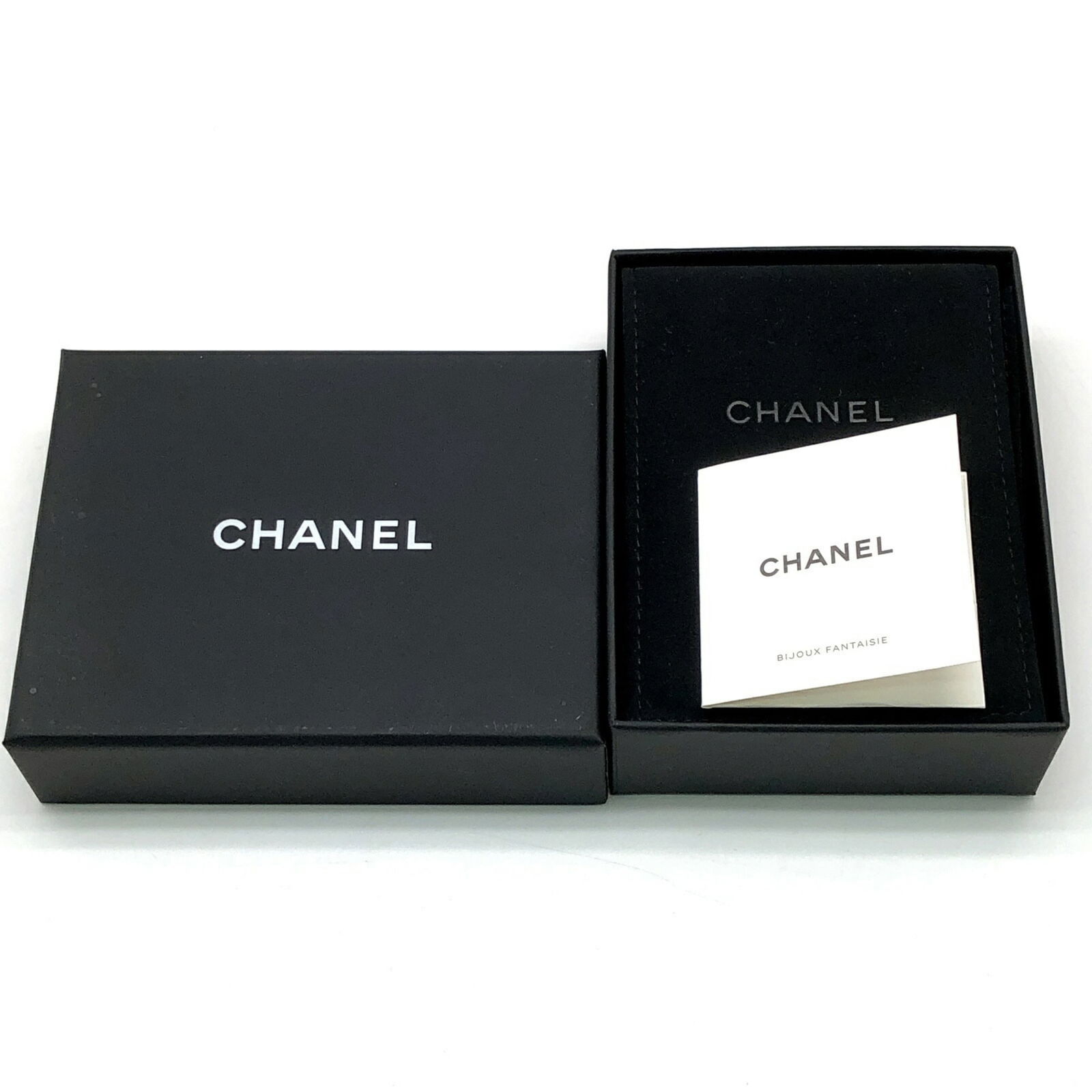 Silver - Chanel Stud Earrings Rhinestone - 8