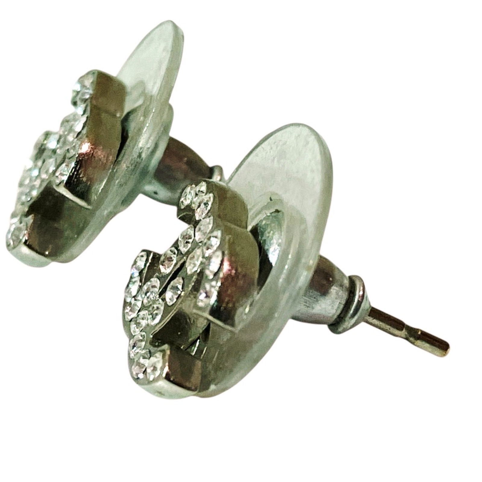 Alloy Chanel Stud Earrings - 2