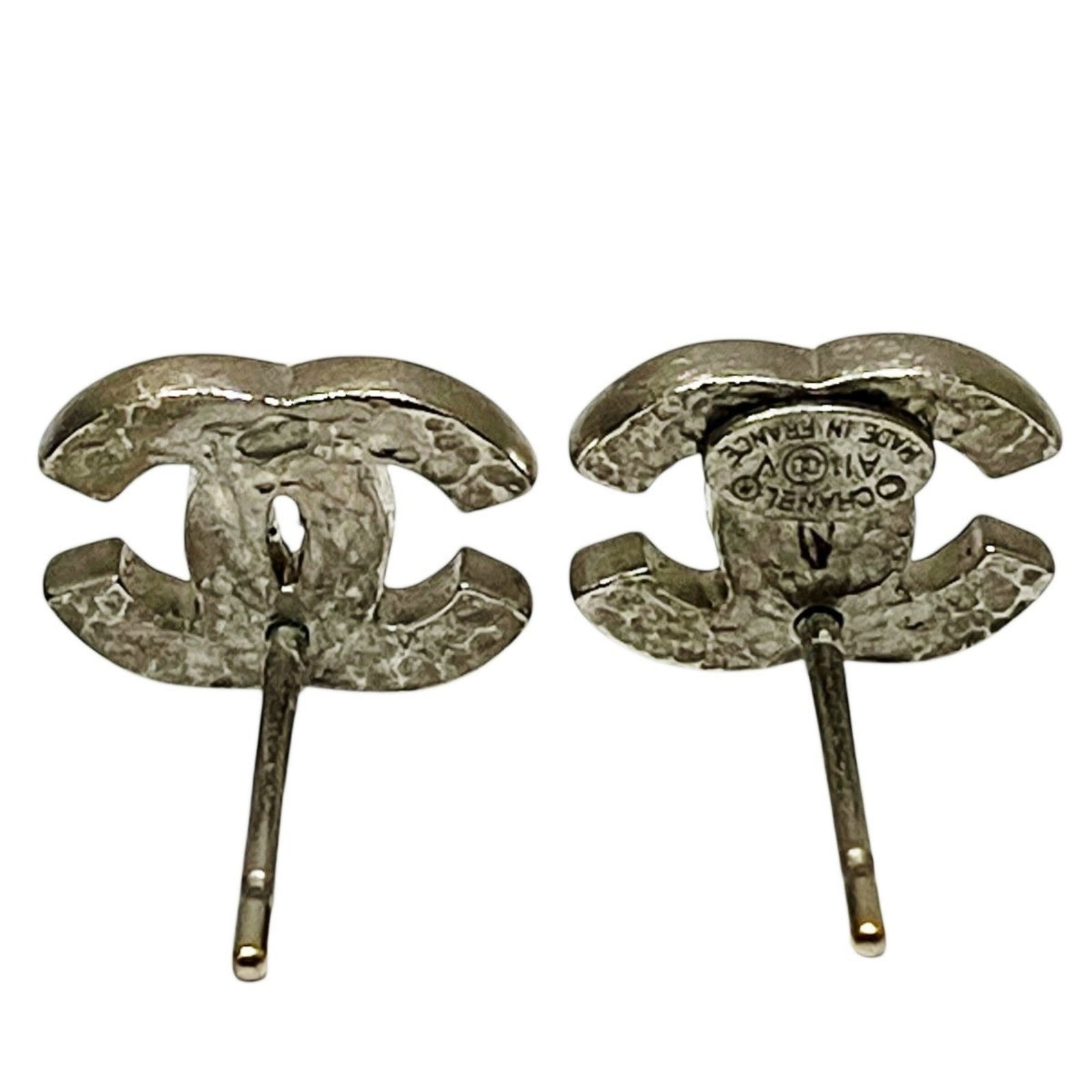 Alloy Chanel Stud Earrings - 3