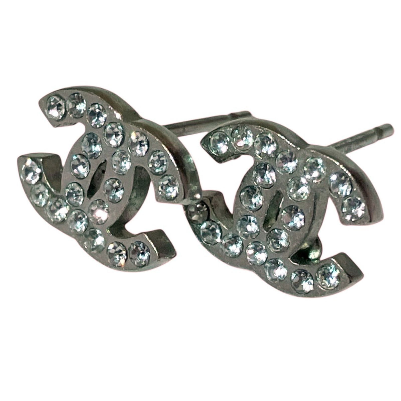 Alloy Chanel Stud Earrings - 8
