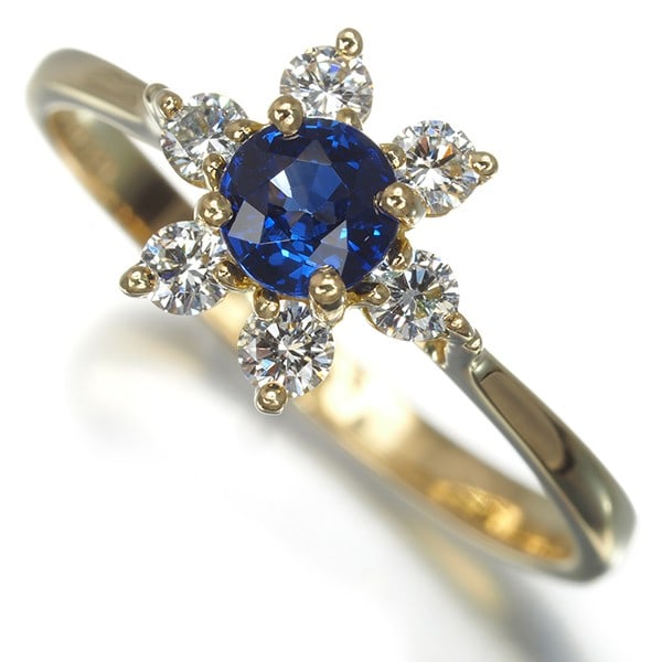 Gold Tiffany&Co. Ring Sapphire Diamond Buttercup Us5.75-6 18K 750 Yellow (1 of 5)