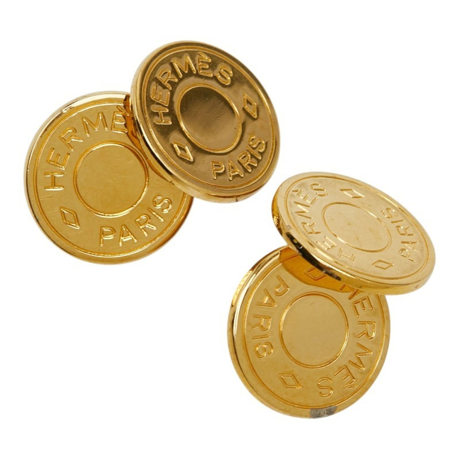 Cufflinks Hermes: Cufflinks Hermes This listing features Cufflinks Hermes. Item specifics are provided below. Item Specifics: Brand: Hermes Type: Cufflinks Gender: Men Color: Gold Size (Hxwxd): 14.30mm x 14.30mm / 0.56