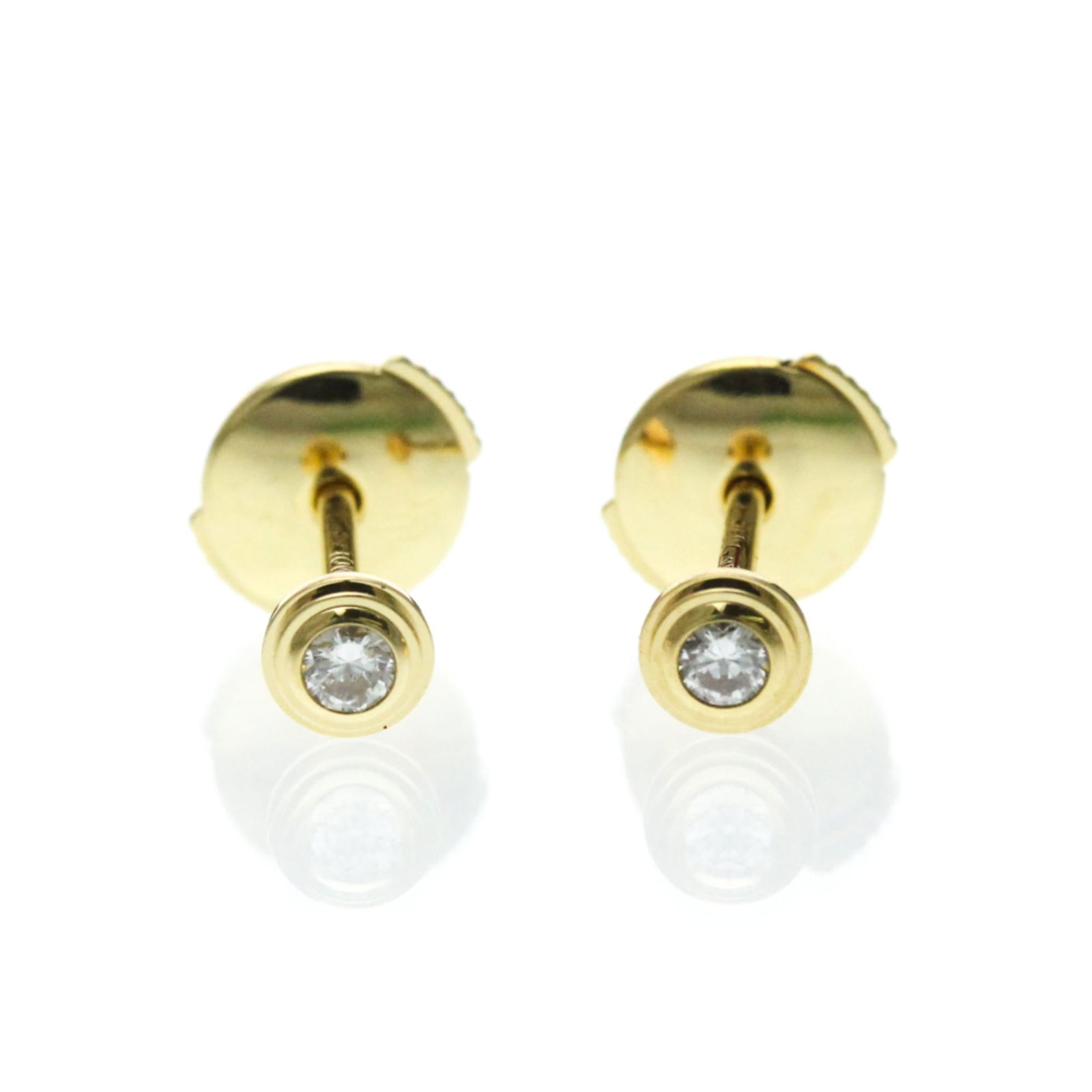 (18K) Cartier Stud Earrings Yellow Gold (1 of 7)