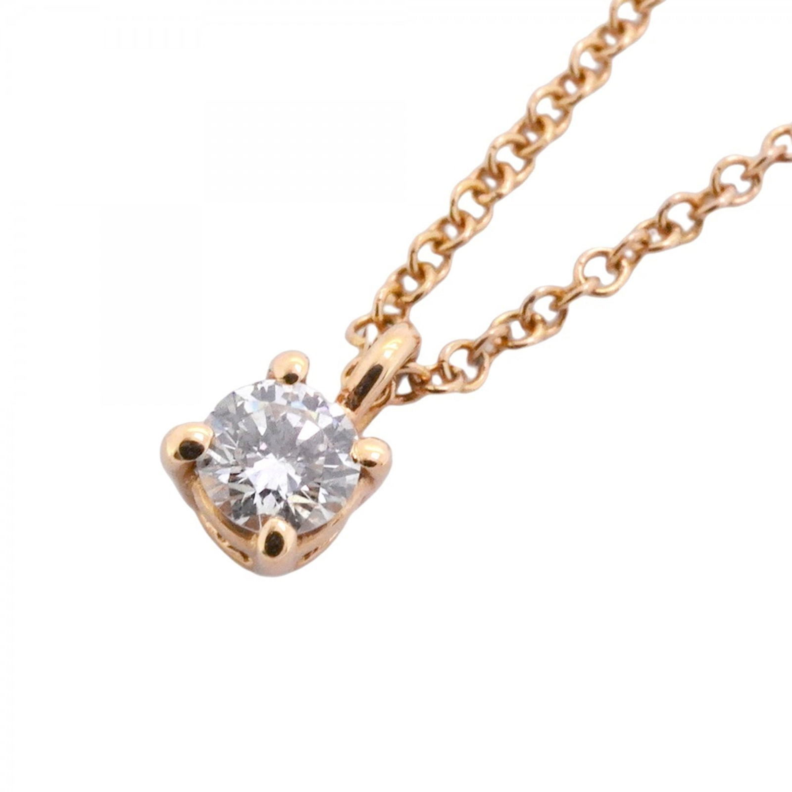 ladies Tiffany necklace solitaire 1PD 18KPG pink gold diamond: ladies Tiffany necklace solitaire 1PD 18KPG pink gold diamond This listing features ladies Tiffany necklace solitaire 1PD 18KPG pink gold diamond. Item specifics are provided below. Item Specifics: