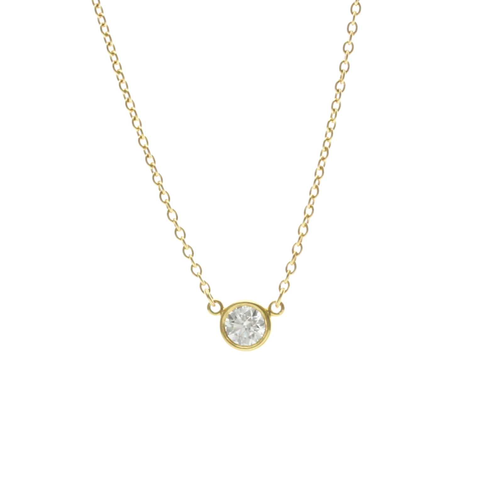 Women Fashion Pendant Necklace Carat/ 0.2 (Gold) - Tiffany Diamonds By The Yard Yellow Gold (18K) (1 of 17)