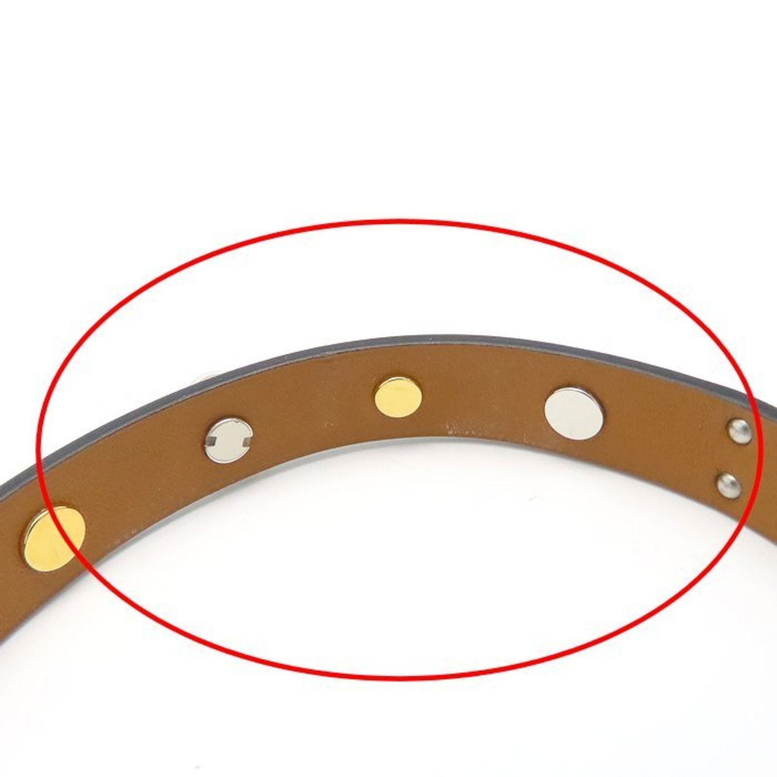 Leather - Hermes Bangle Brass - 10