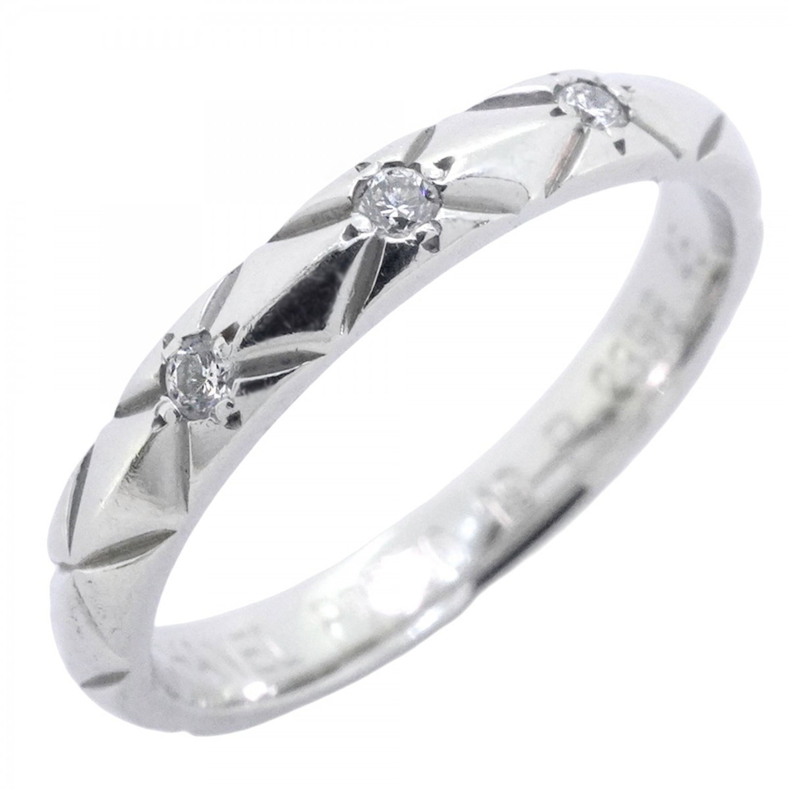 950 Chanel Band Ring Platinum (1 of 9)