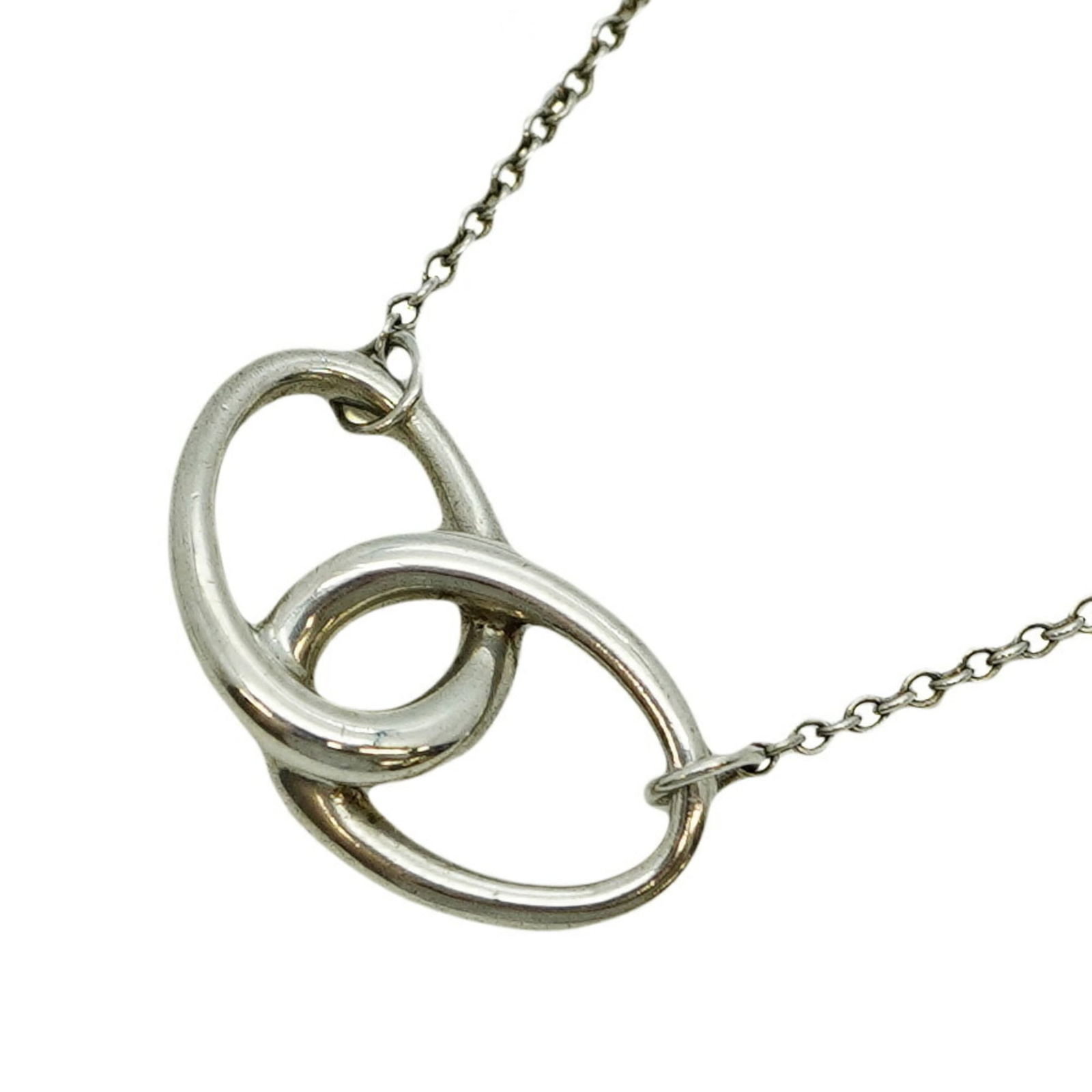women's Tiffany necklace double loop silver 925: women's Tiffany necklace double loop silver 925 This listing features women's Tiffany necklace double loop silver 925. Item specifics are provided below. Item Specifics: Brand: Tiffany Necklace