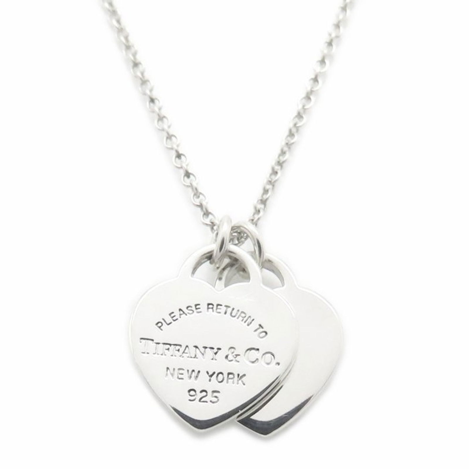294897 - TIFFANY & Co. Return to Tiffany Double Heart Tag Necklace in SV925 for Women: 294897 - TIFFANY & Co. Return to Tiffany Double Heart Tag Necklace in SV925 for Women This listing features 294897 - TIFFANY & Co. Return to Tiffany Double Heart Tag Necklace in SV925 for Women. Item