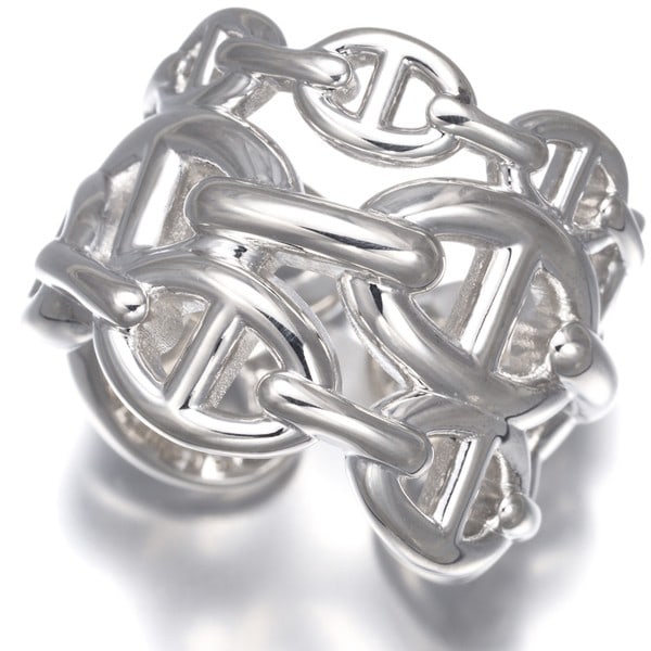 Silver Hermes Ring Chaine D'Ancre Enchaine Gm Eu54 925 Sterling: Silver Hermes Ring Chaine D'Ancre Enchaine Gm Eu54 925 Sterling This listing features Silver Hermes Ring Chaine D'Ancre Enchaine Gm Eu54 925 Sterling. Item specifics are provided below. Item