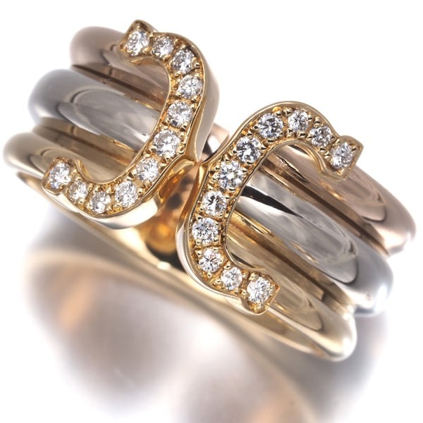 Gold Cartier Ring Diamond 2C Double C C2 3Color Lm Eu54 18K Yg/ Wg/ Rose: Gold Cartier Ring Diamond 2C Double C C2 3Color Lm Eu54 18K Yg/ Wg/ Rose This listing features Gold Cartier Ring Diamond 2C Double C C2 3Color Lm Eu54 18K Yg/ Wg/ Rose. Item specifics are provided bel