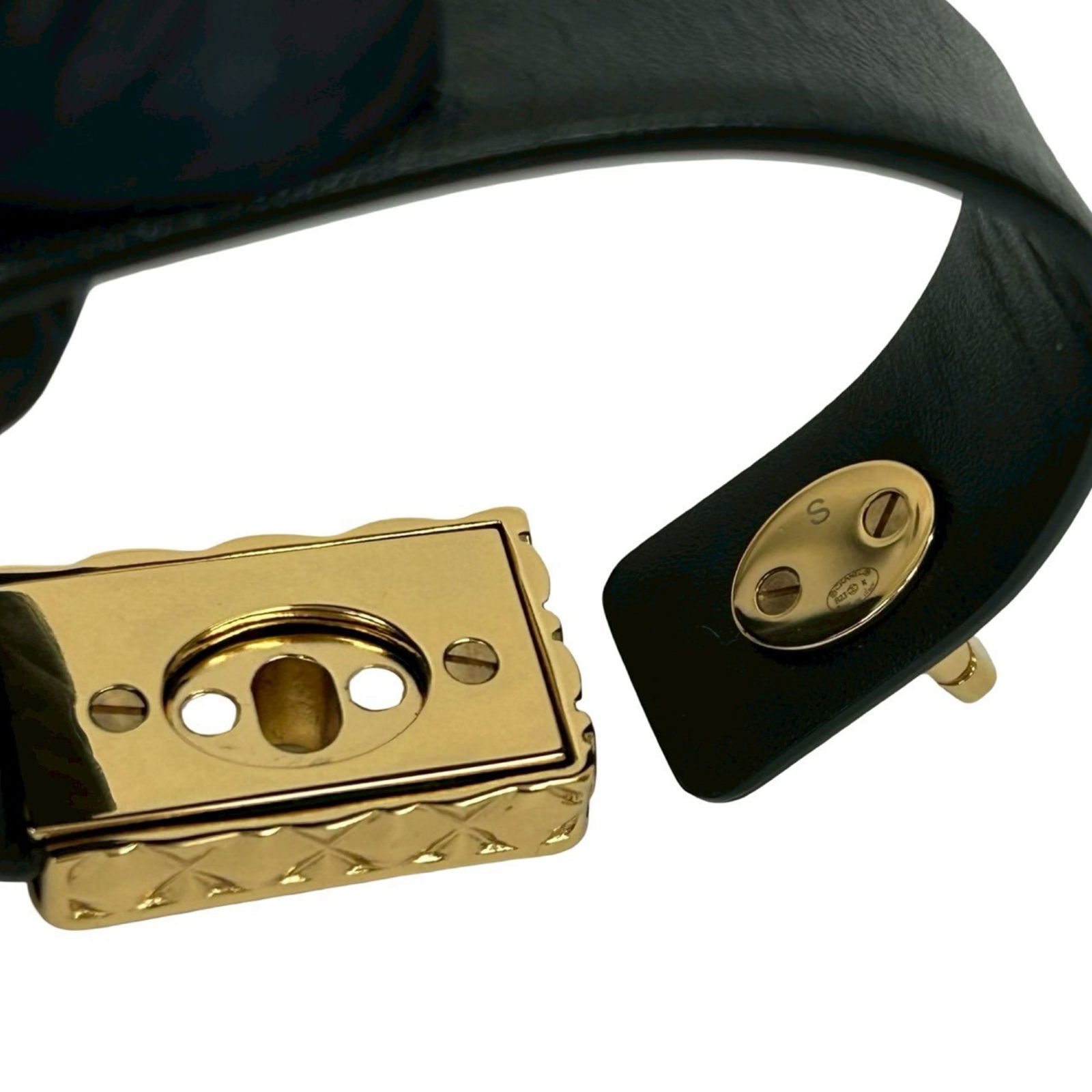 Leather - Chanel Bangle Gold Plating - 2