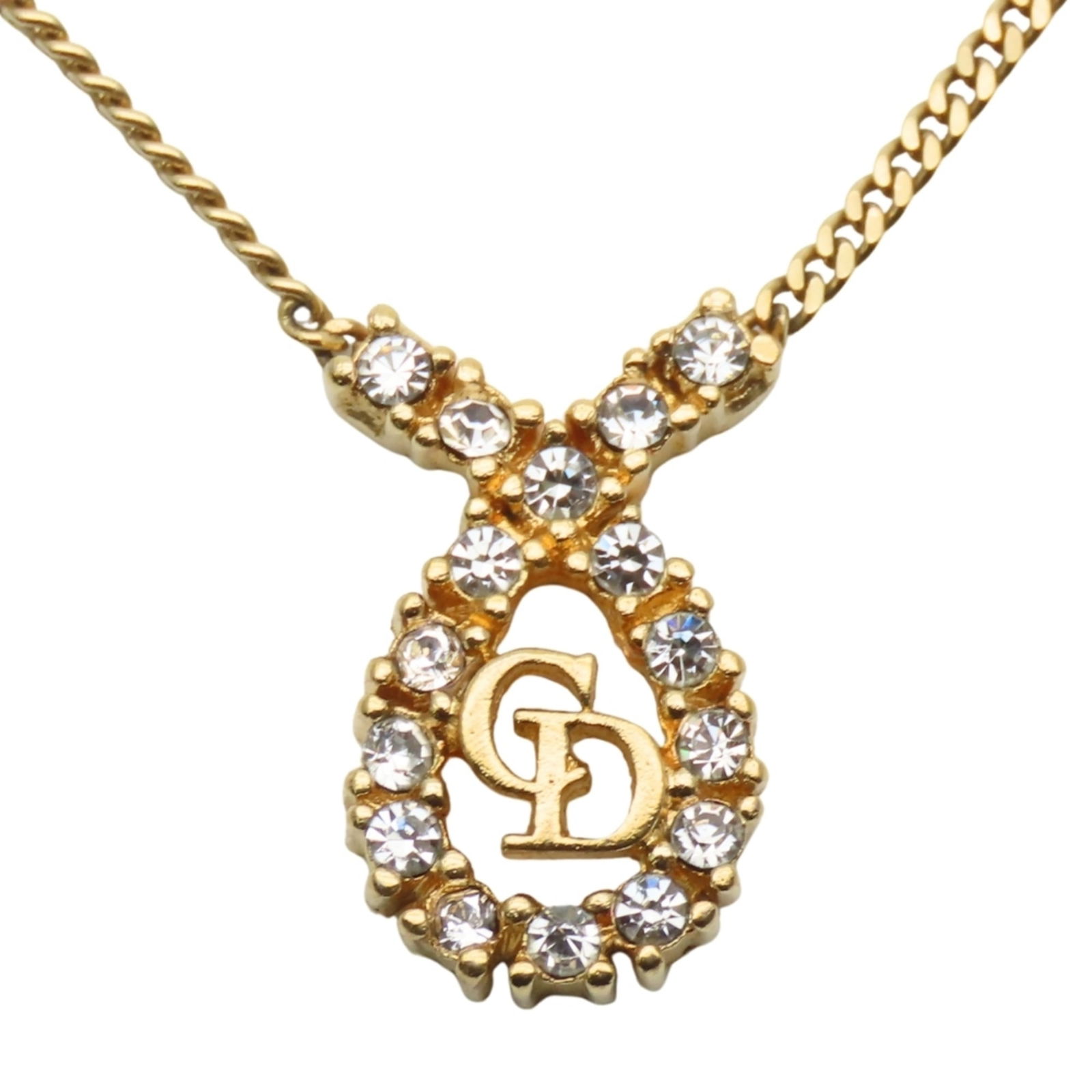 Women's. Christian Dior CD logo necklace in gold-plated metal. GP.: Women's. Christian Dior CD logo necklace in gold-plated metal. GP. This listing features Women's. Christian Dior CD logo necklace in gold-plated metal. GP.. Item specifics are provided below. Item