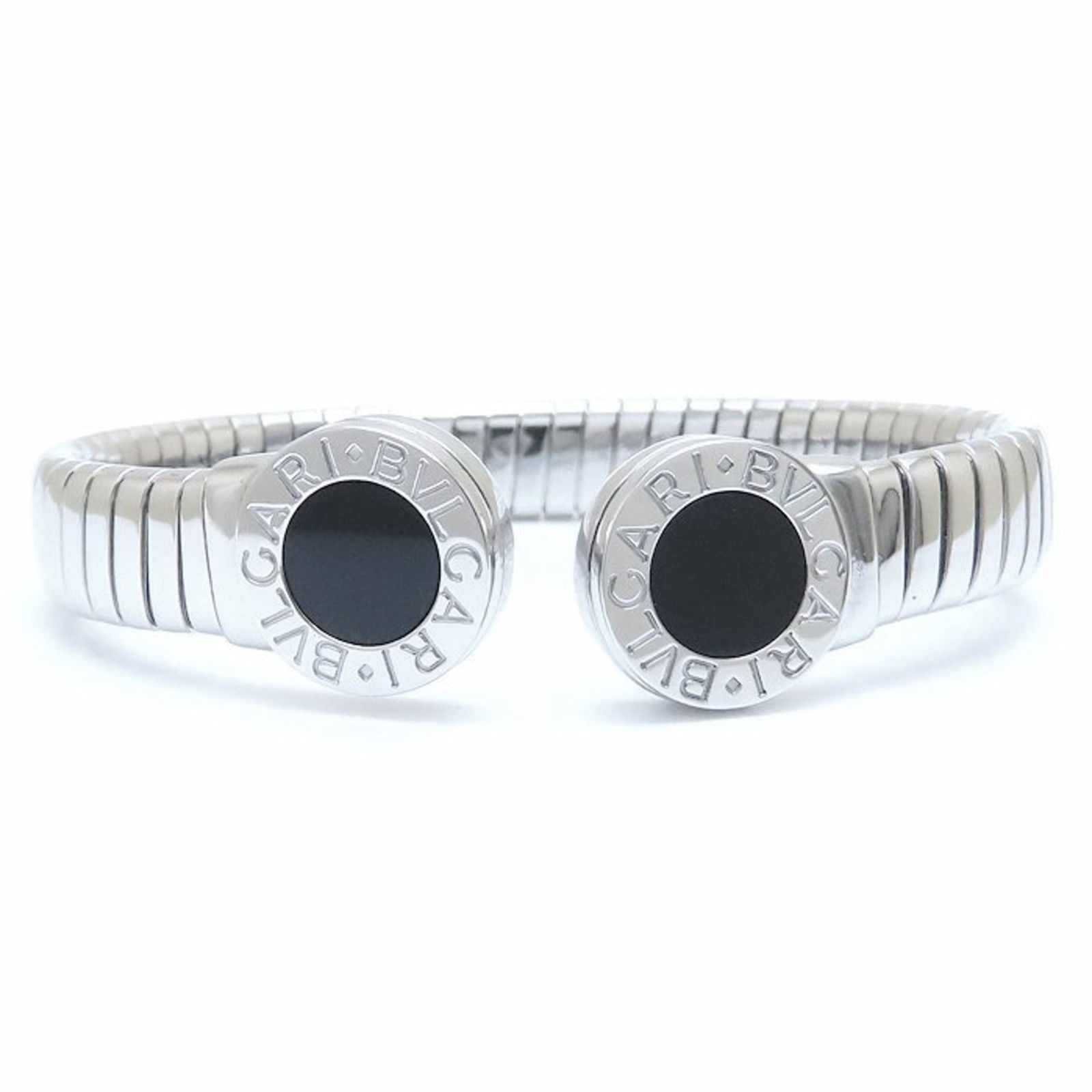 Steel Bvlgari Bangle Stainless: Steel Bvlgari Bangle Stainless This listing features Steel Bvlgari Bangle Stainless. Item specifics are provided below. Item Specifics: Brand: Bvlgari Type: Bangle Gender: Women Material: Stainless