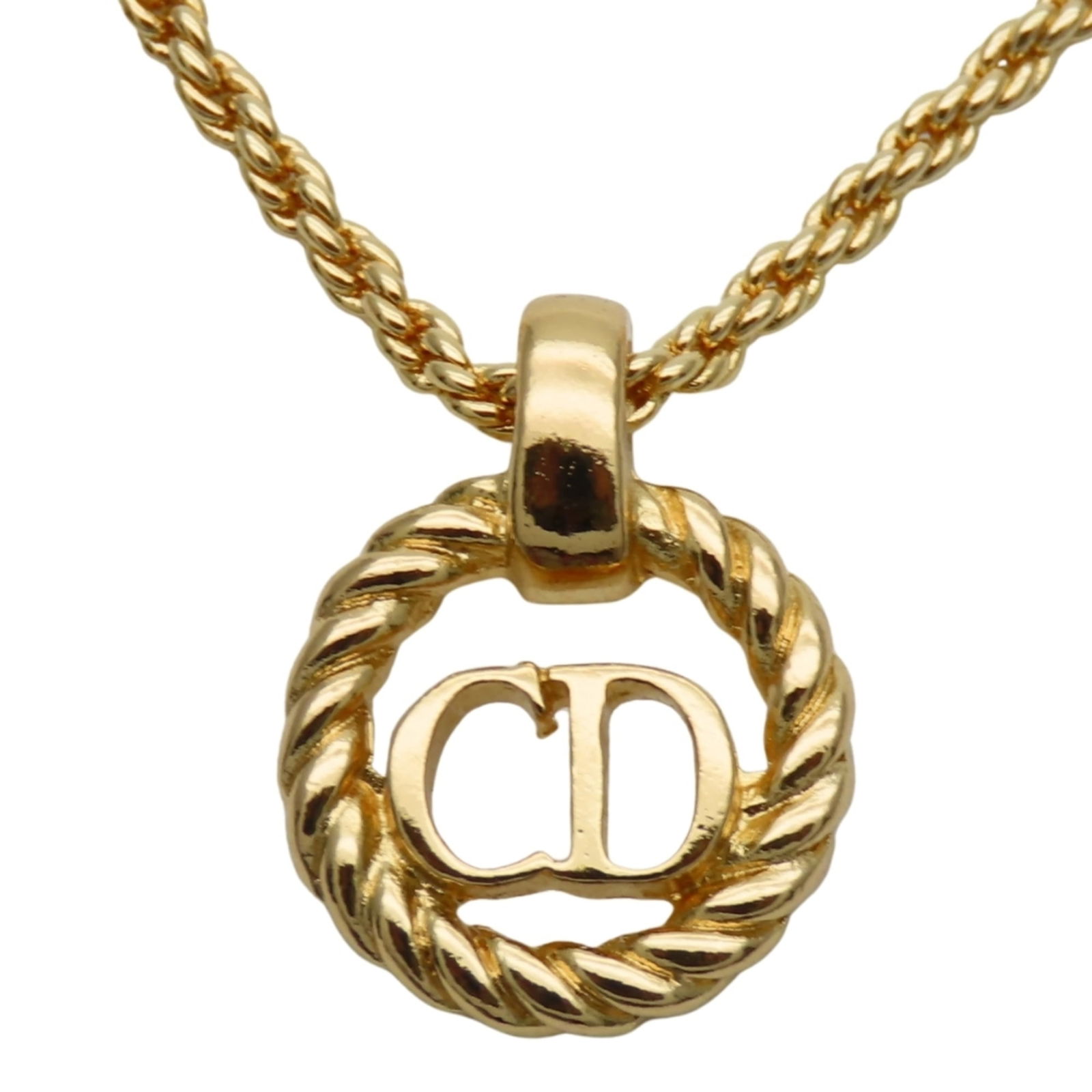 Women's - Christian Dior CD Logo Twist Metal Necklace - Gold Plated - GP: Women's - Christian Dior CD Logo Twist Metal Necklace - Gold Plated - GP This listing features Women's - Christian Dior CD Logo Twist Metal Necklace - Gold Plated - GP. Item specifics are provided