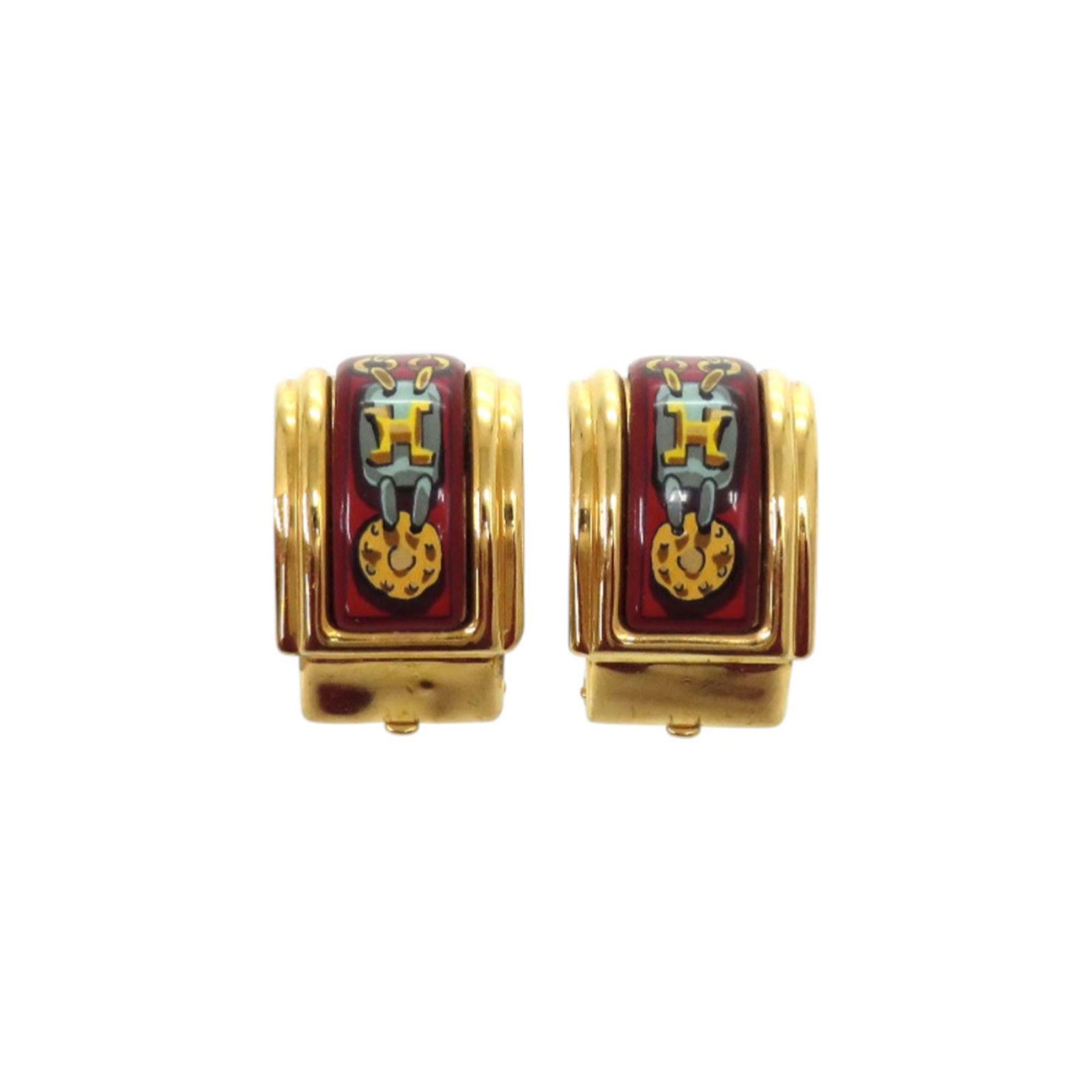 Metal Hermes Clip Earrings (1 of 9)
